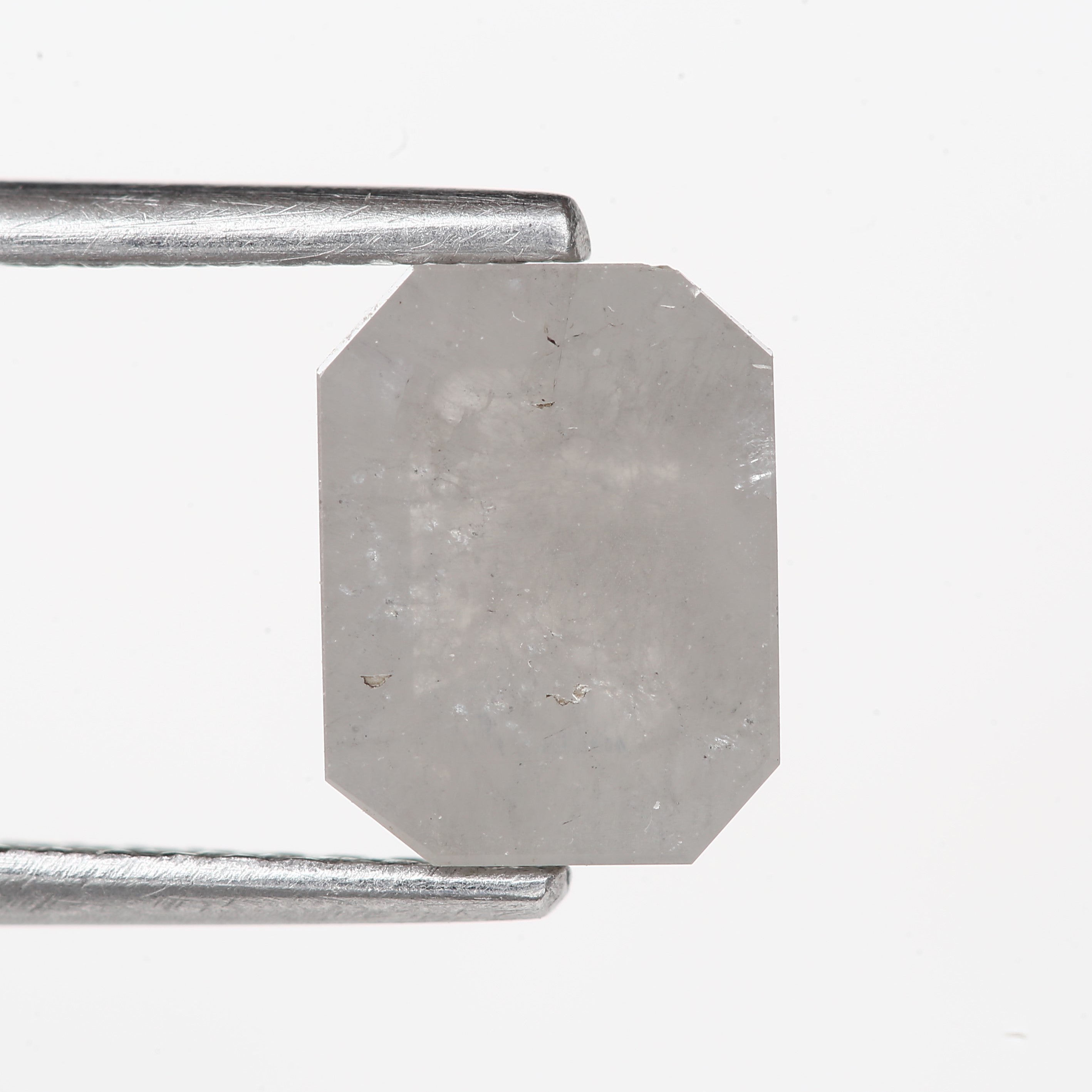 1.16 Carat 7.7 MM Fancy Gray Emerald Cut Salt and Pepper Diamond - Blackdiamond