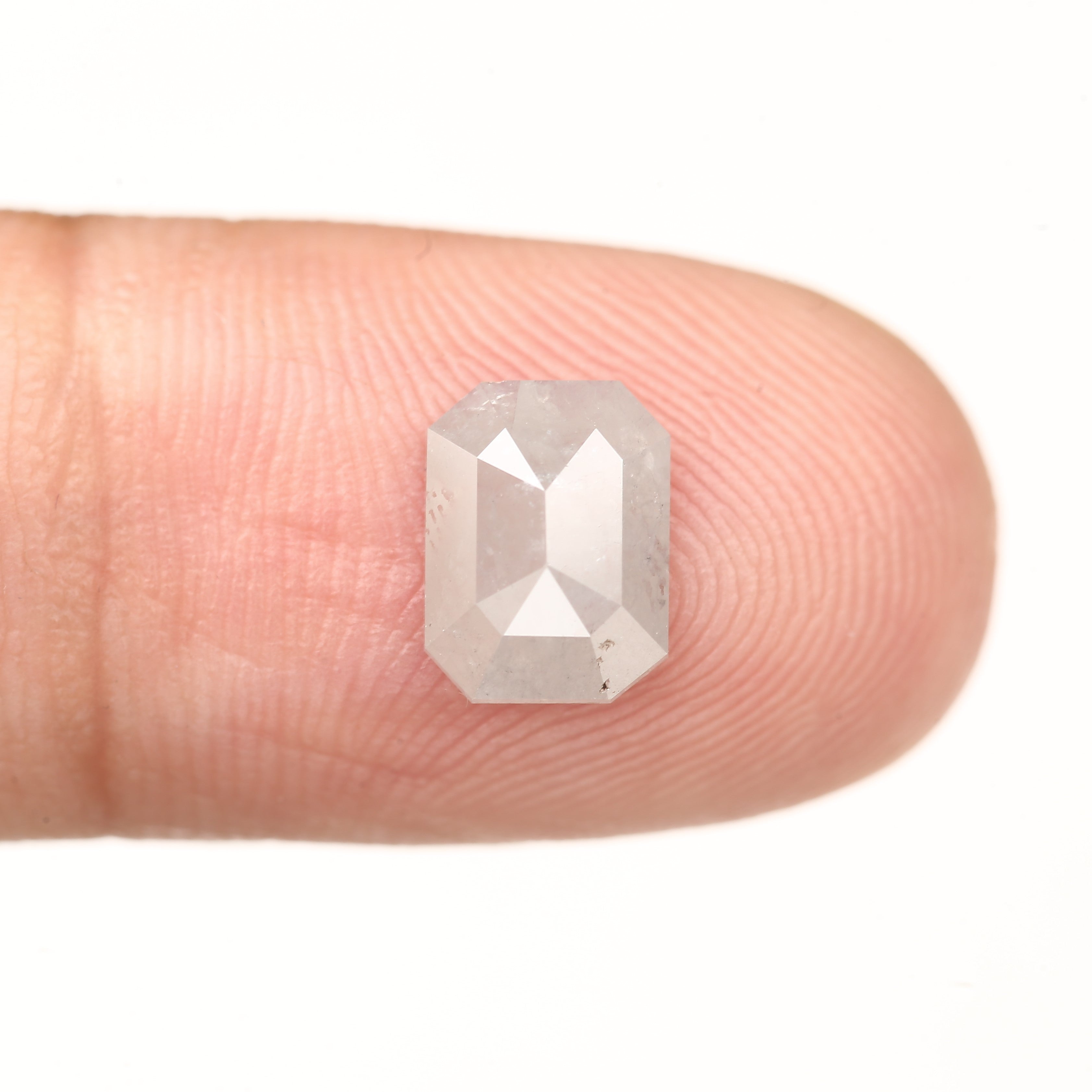 1.16 Carat 7.7 MM Fancy Gray Emerald Cut Salt and Pepper Diamond - Blackdiamond