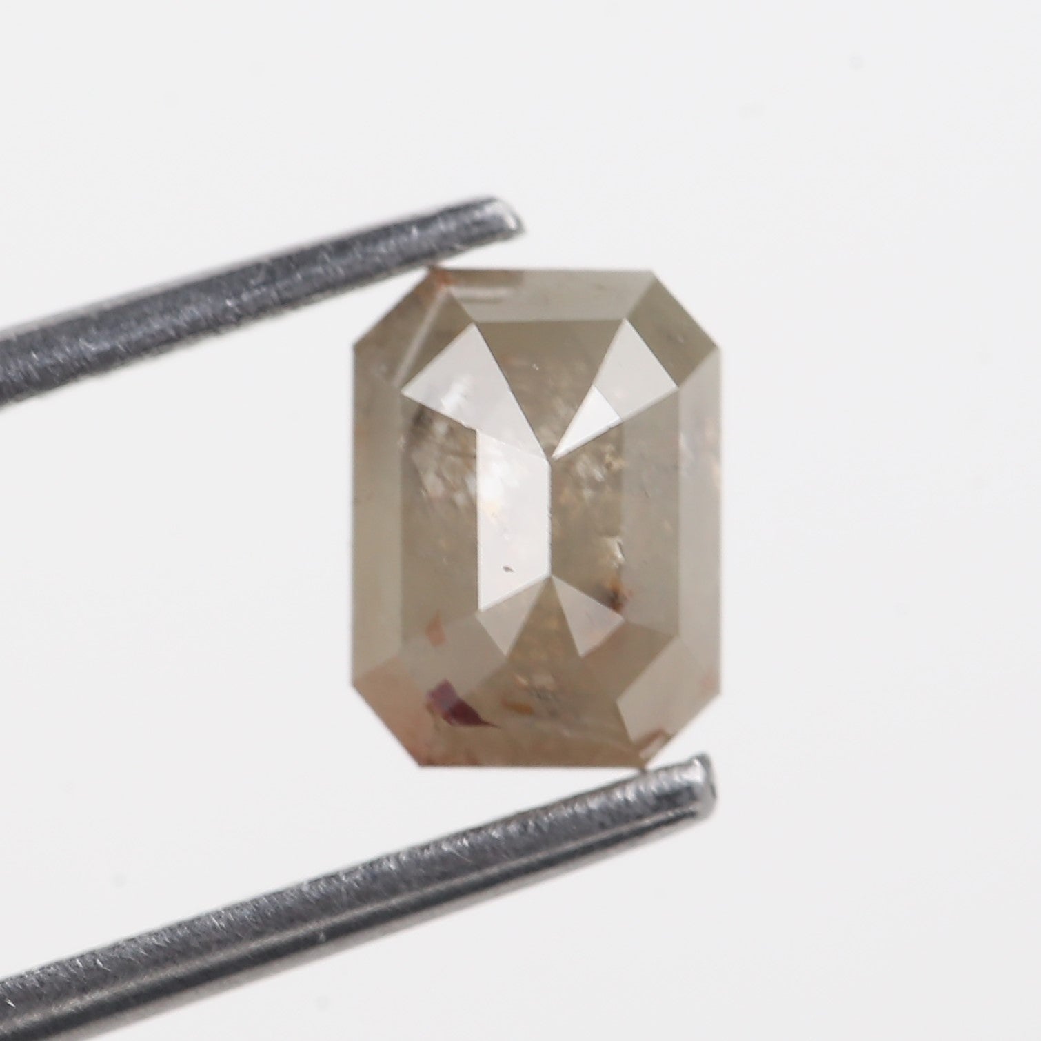 1.16 Carat Brown Emerald Cut Natural Diamond Rustic Loose Diamond 6.60 MM