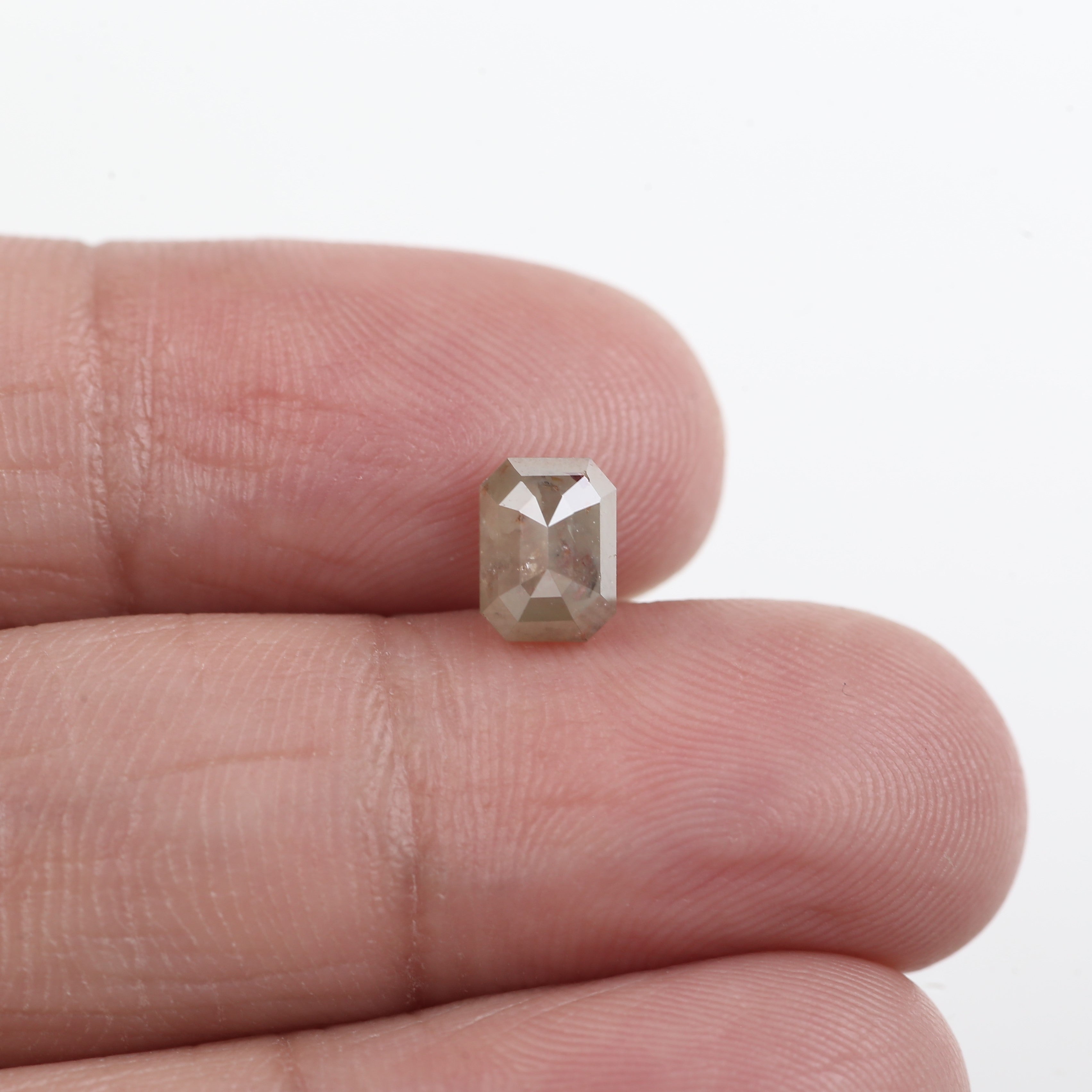 1.16 Carat Brown Emerald Cut Natural Diamond Rustic Loose Diamond 6.60 MM