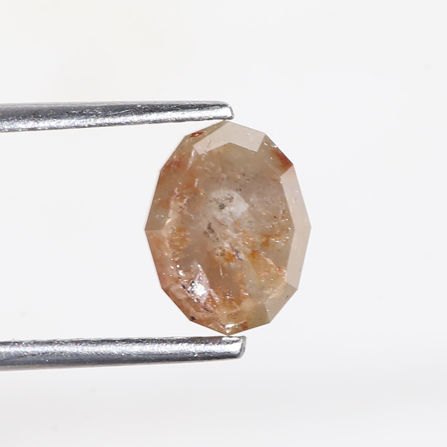 1.8 Carat Step Cut Oval Salt and Pepper Diamond 8.1 MM