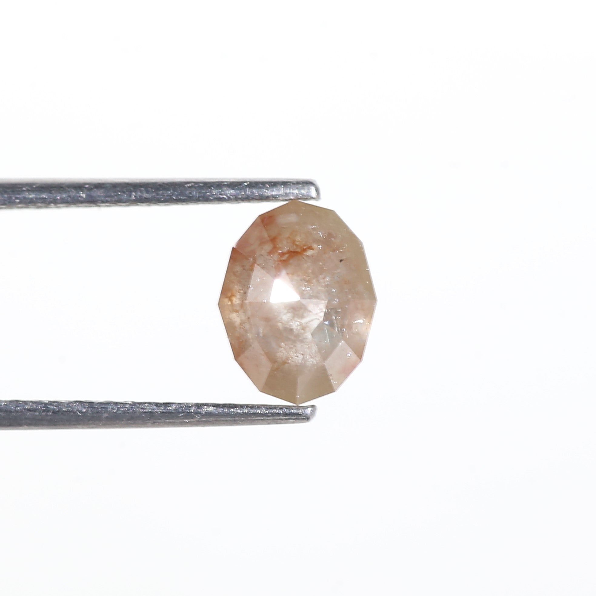 1.8 Carat Step Cut Oval Salt and Pepper Diamond 8.1 MM