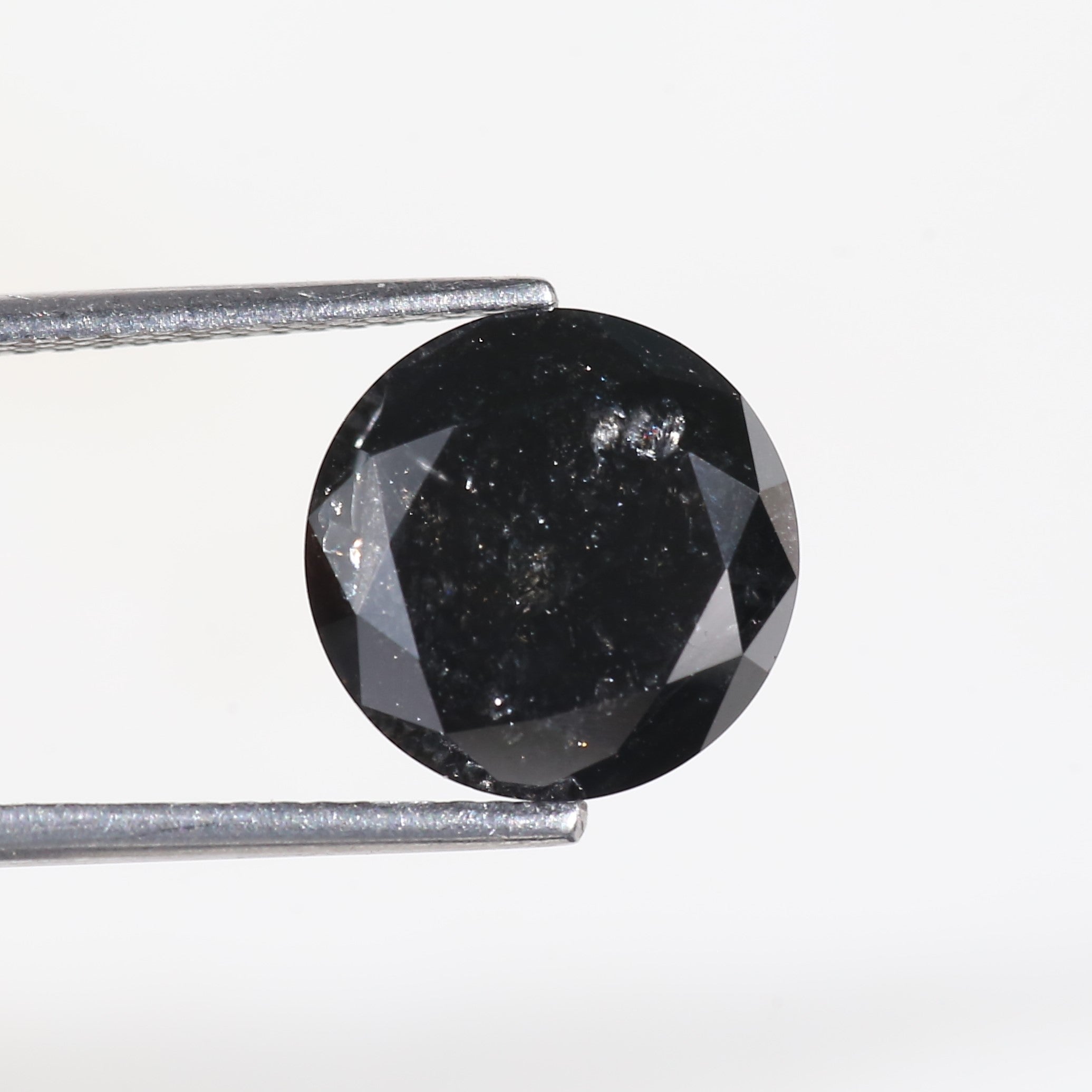 4 Carat Salt and Pepper Diamond Round Shape 10.18 MM