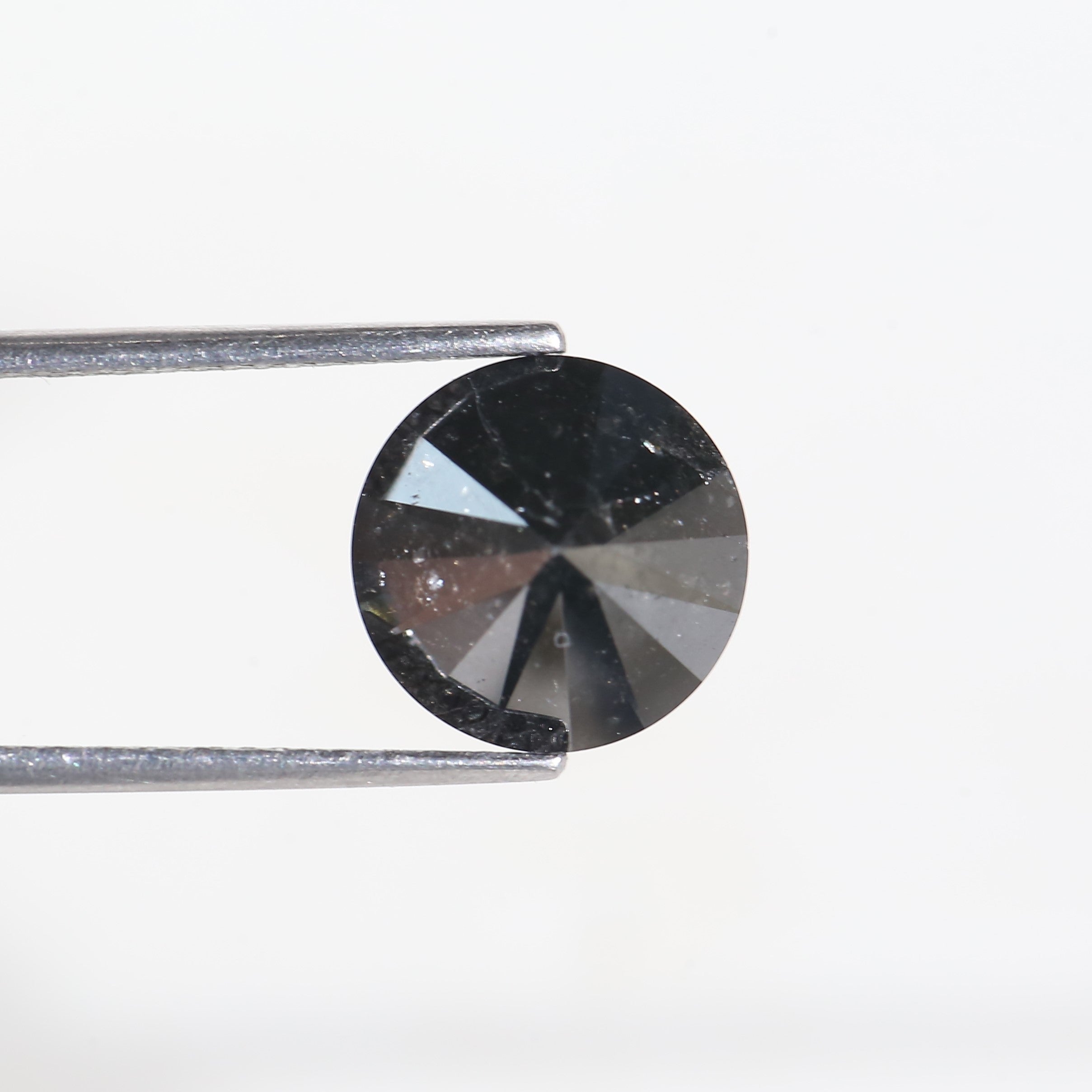 4 Carat Salt and Pepper Diamond Round Shape 10.18 MM