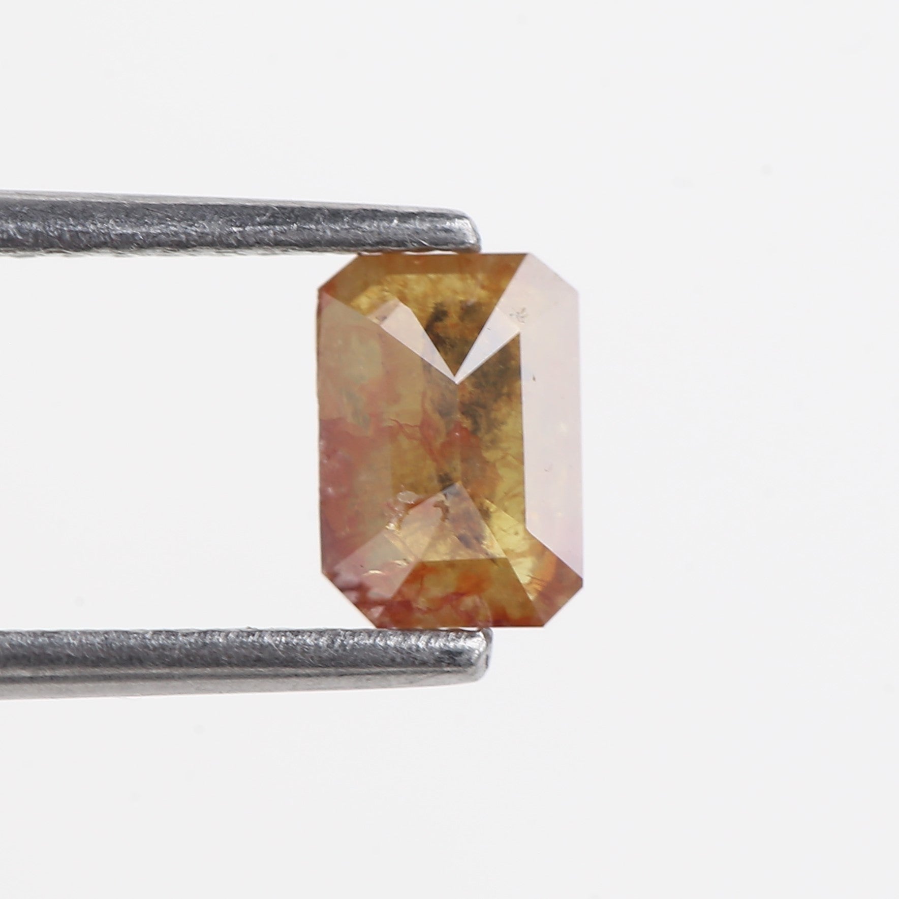 0.55 Carat Orange Natural Salt And pepper Diamond 6.11 MM