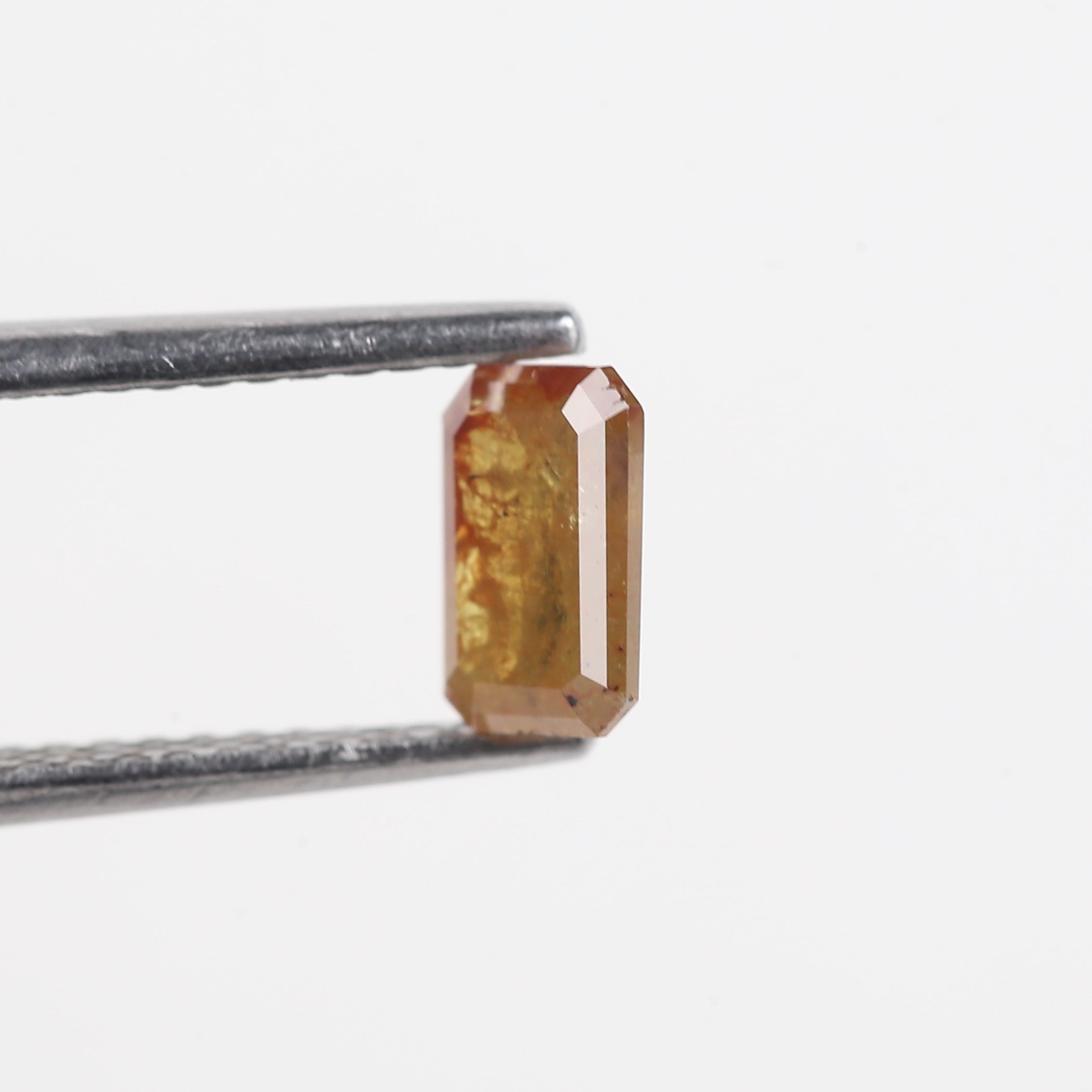 0.55 Carat Orange Natural Salt And pepper Diamond 6.11 MM