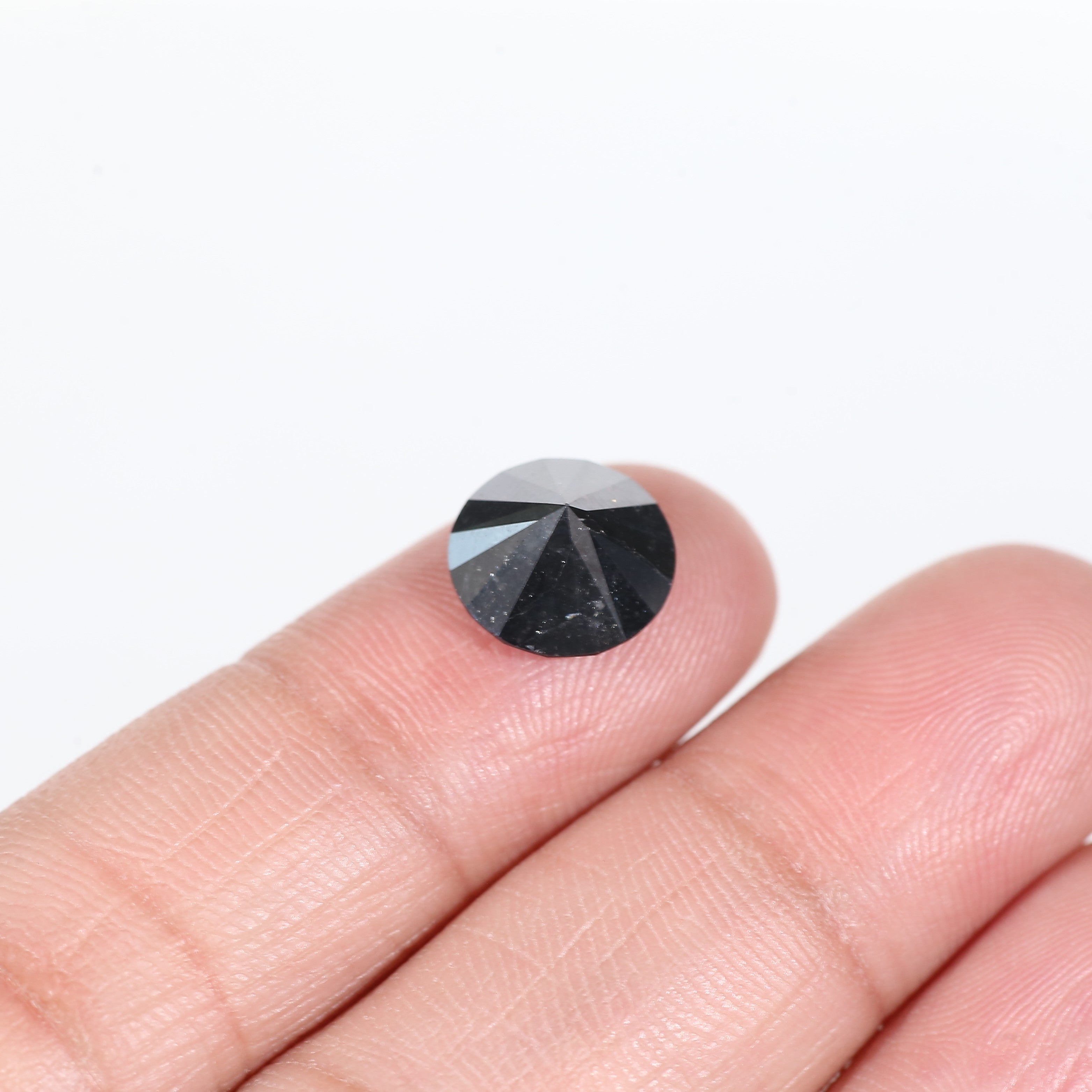 4 Carat Salt and Pepper Diamond Round Shape 10.18 MM