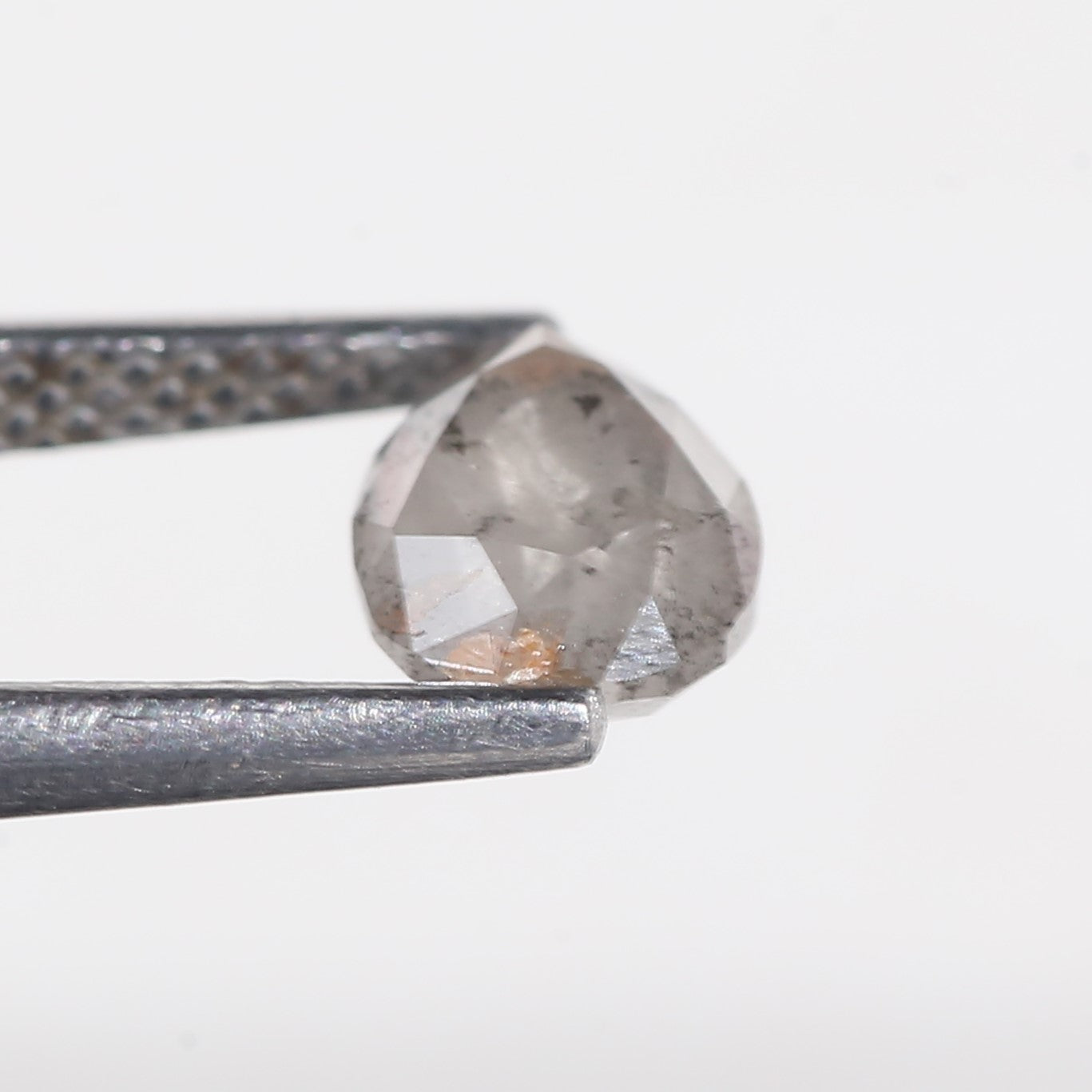 1.11 Carat Loose Pear Gray Salt and Pepper Diamond 6.9 MM