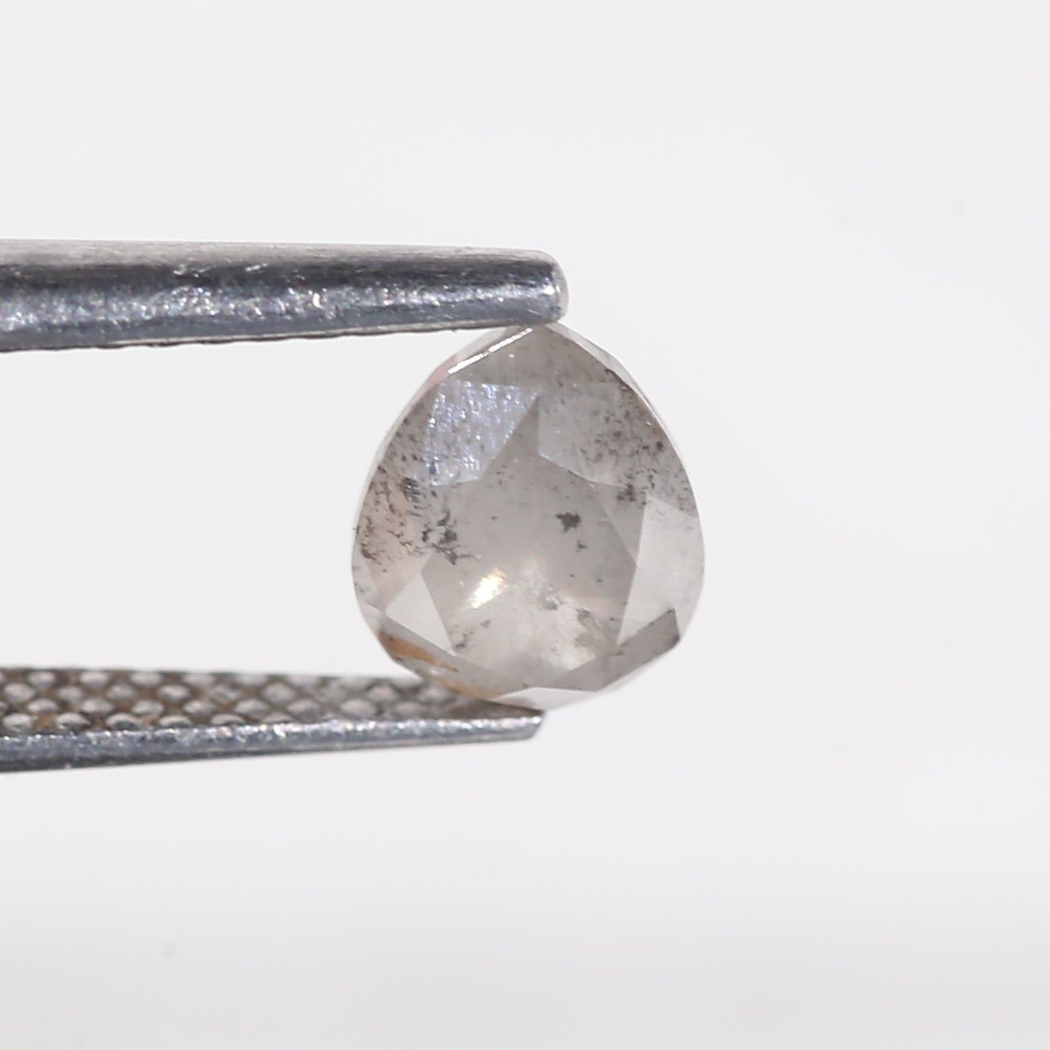 1.11 Carat Loose Pear Gray Salt and Pepper Diamond 6.9 MM
