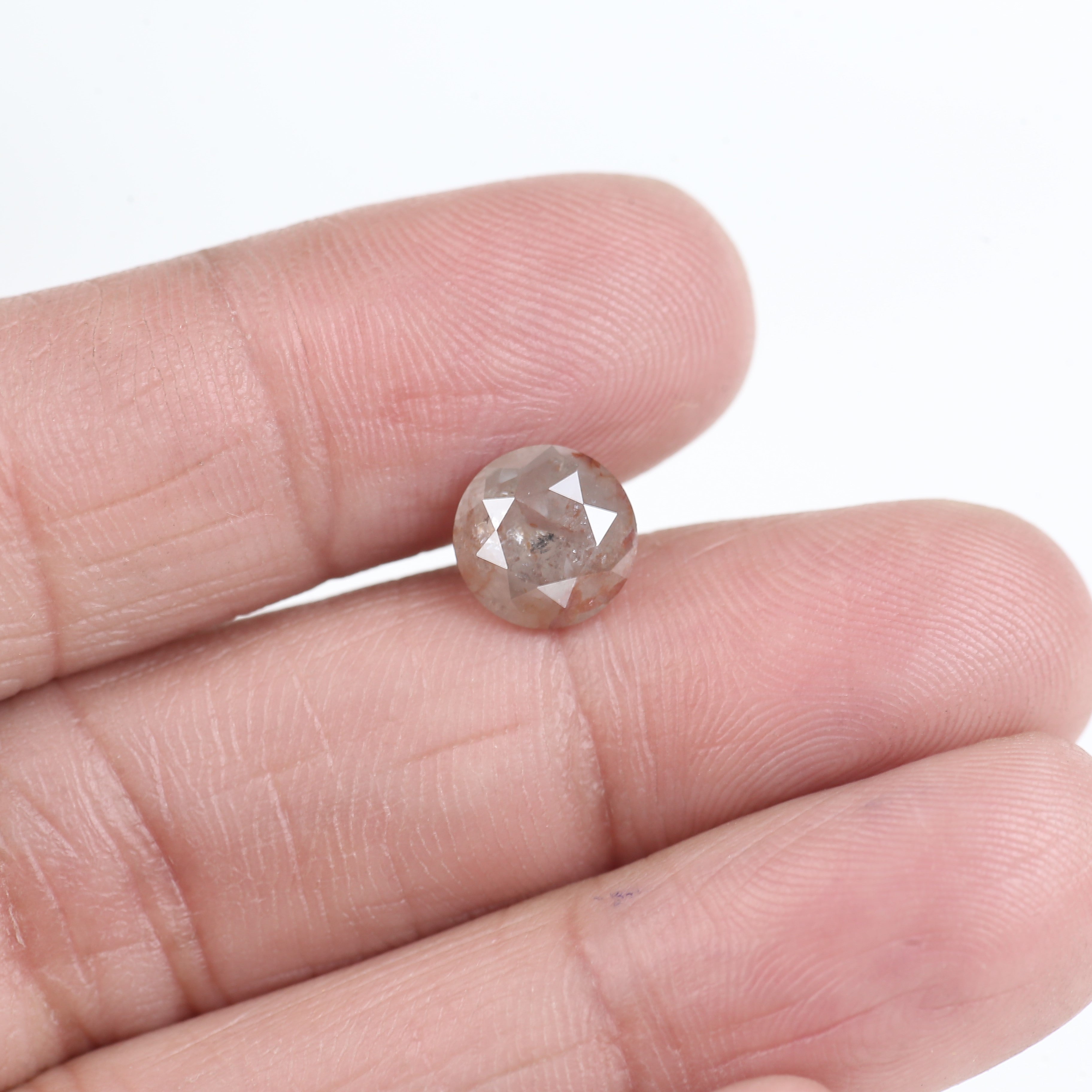 2.22 Carat Round Salt and Pepper Diamond For Celestial Engagement Rings