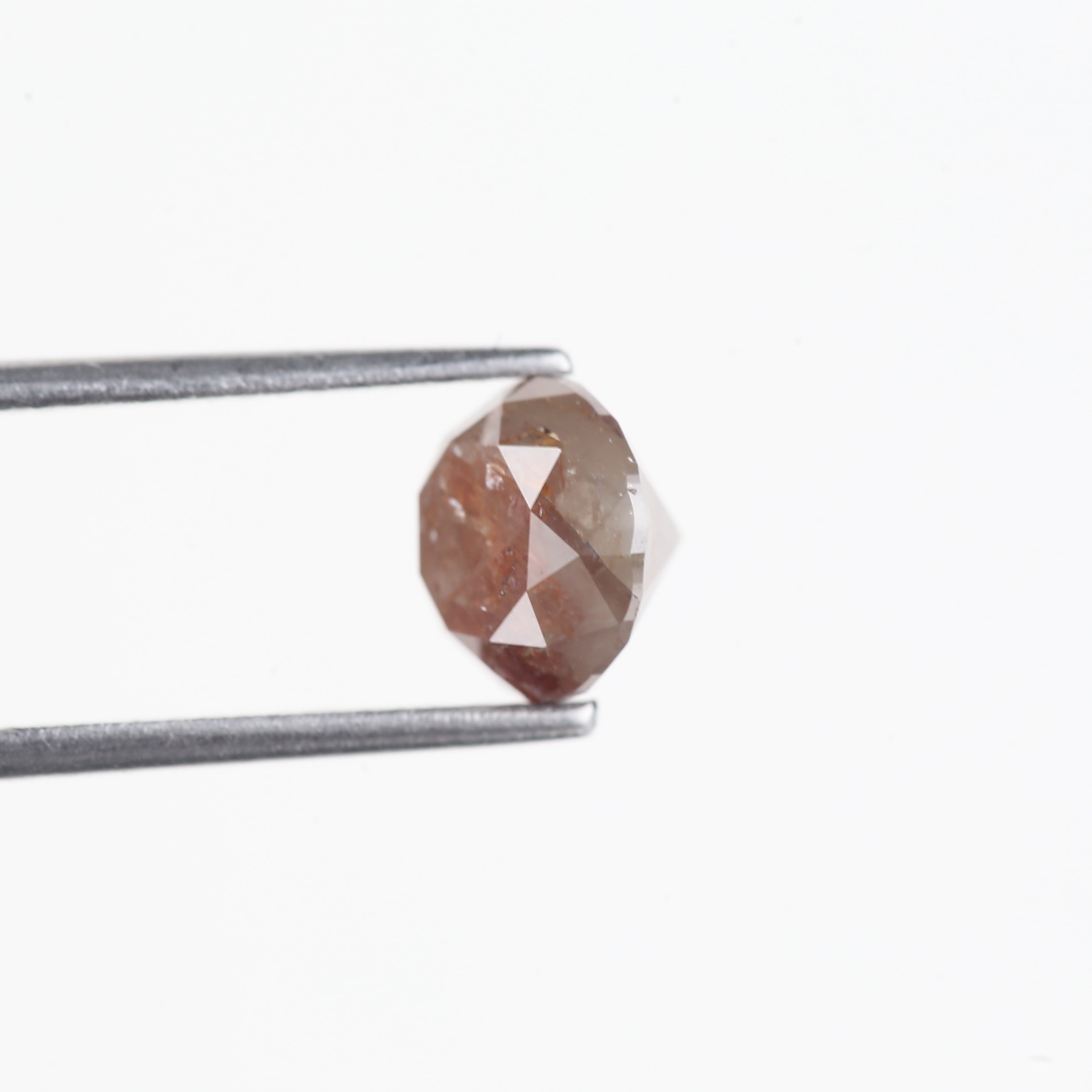 2.20 Carat Salt and Pepper Round Cut Diamond For Celestial Rings 7.36 MM