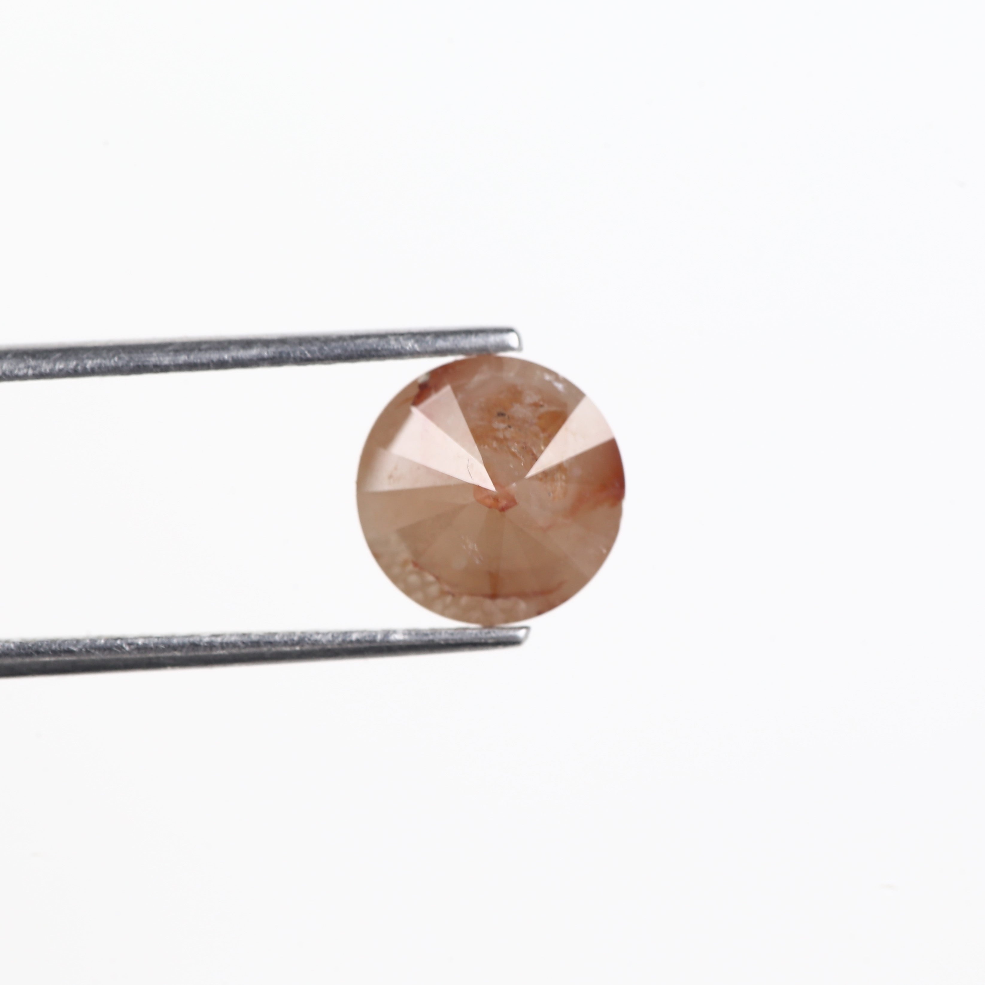 3.30 Carat Natural Red Peach Pink Round Cut Natural Loose Diamond 8.59 MM