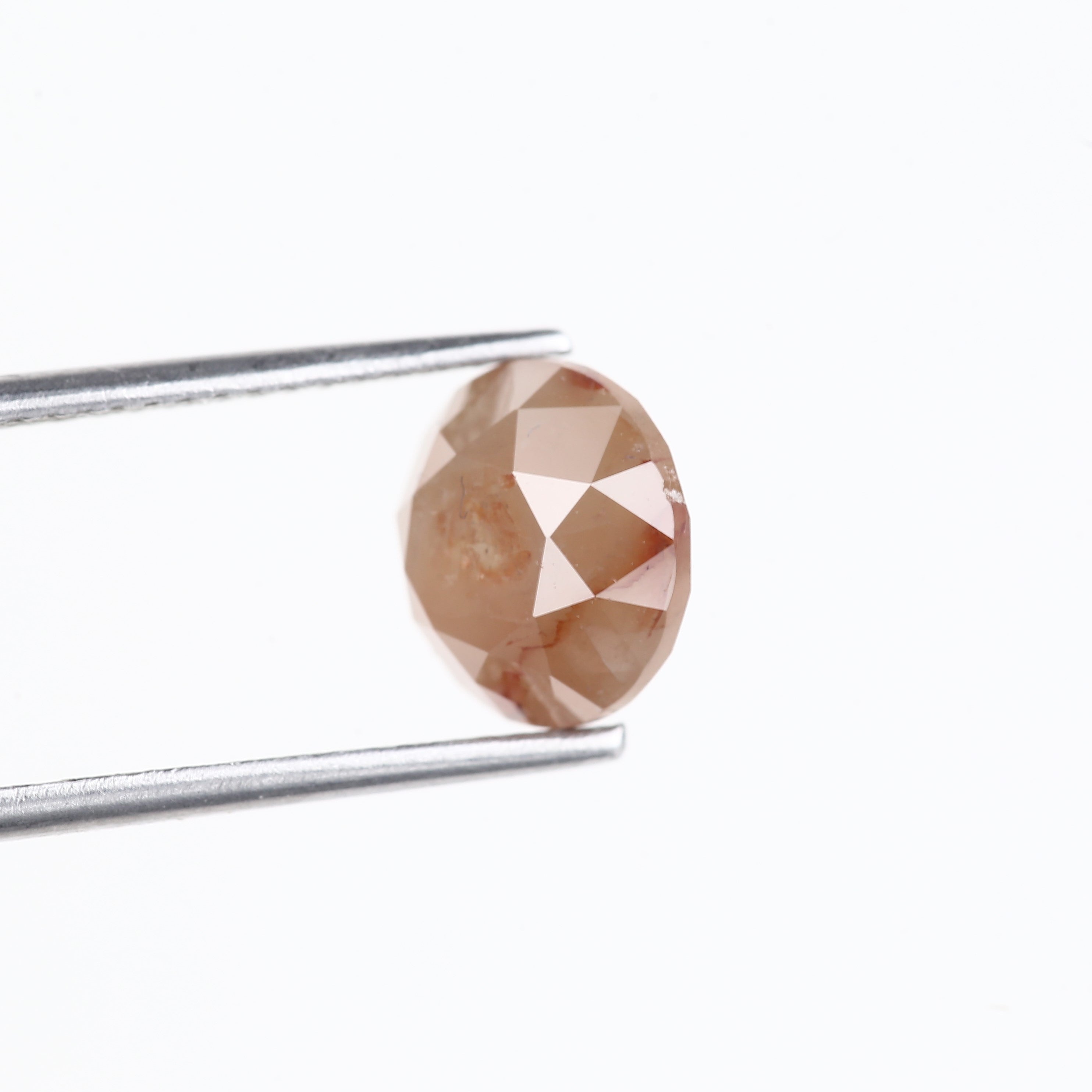 3.30 Carat Natural Red Peach Pink Round Cut Natural Loose Diamond 8.59 MM