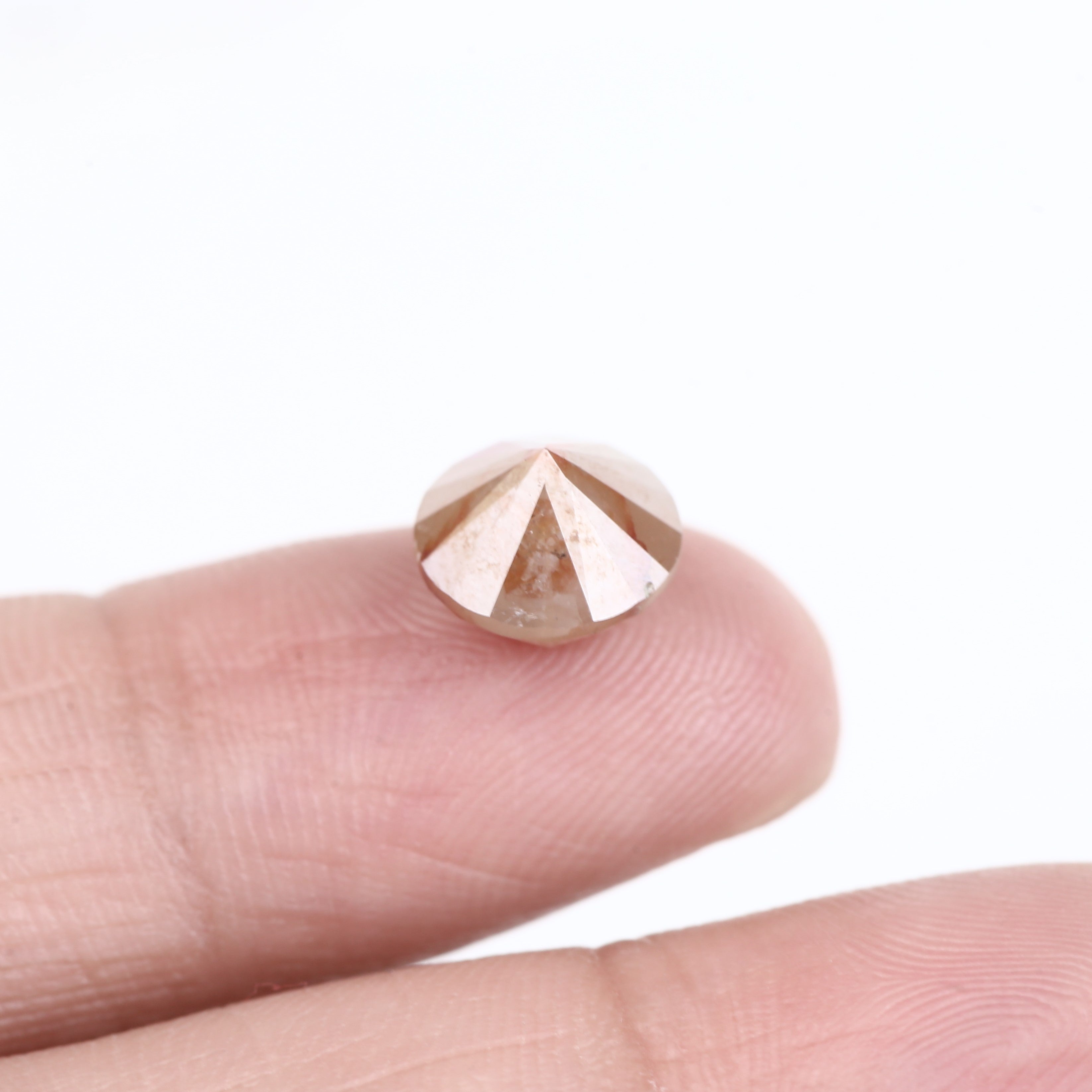 3.30 Carat Natural Red Peach Pink Round Cut Natural Loose Diamond 8.59 MM