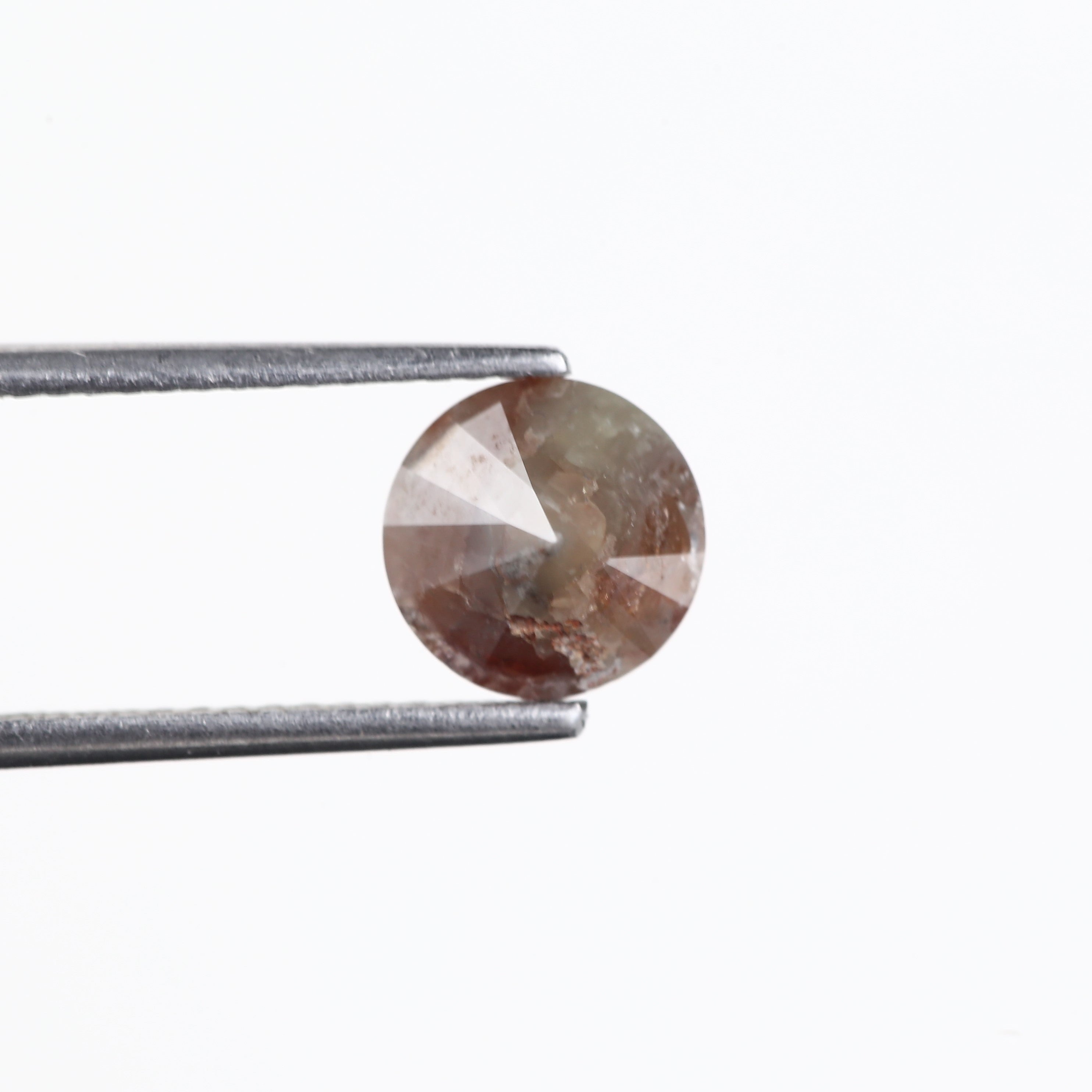 1.85 Carat Natural Round Red Gray Rustic Loose Diamond 7.18 MM