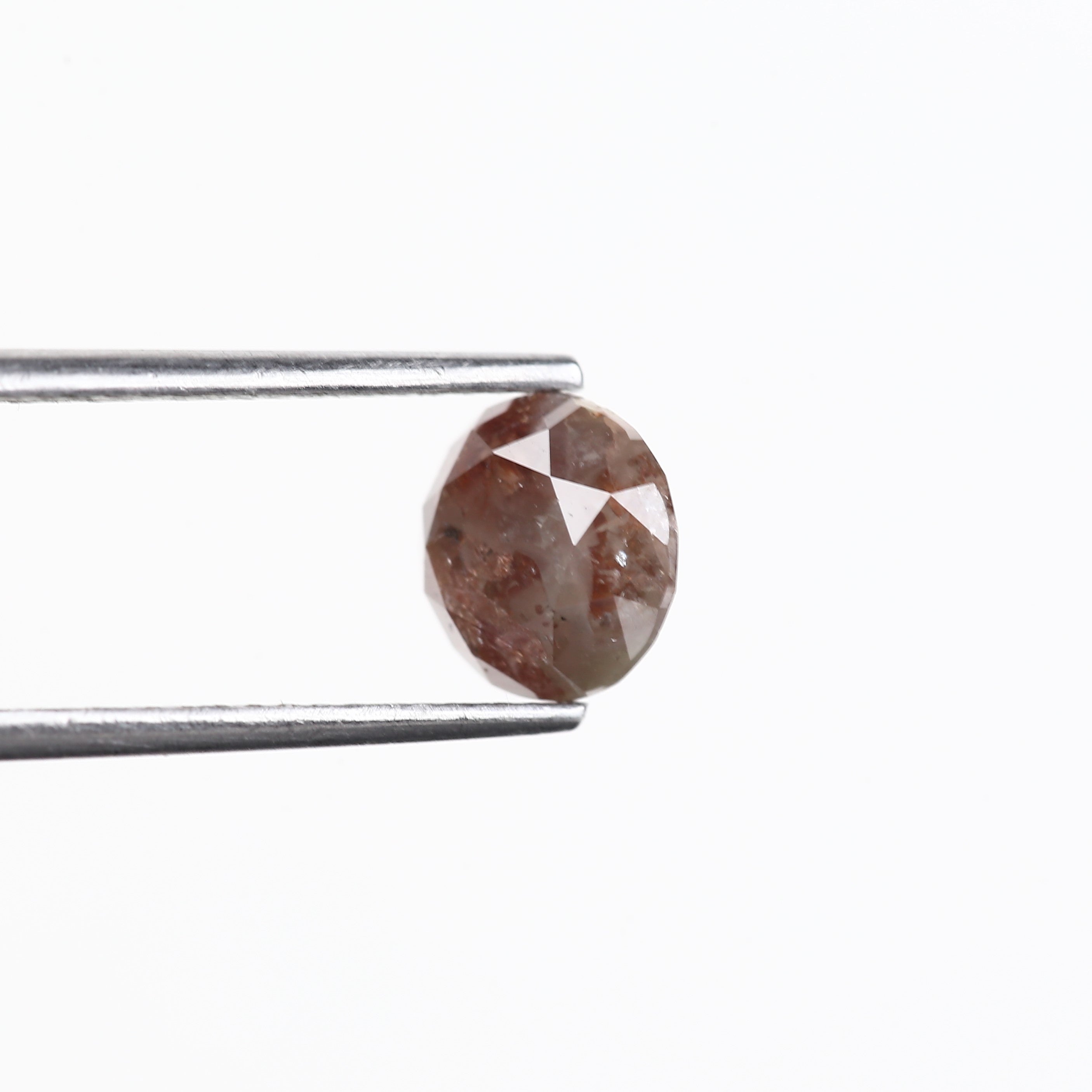 1.85 Carat Natural Round Red Gray Rustic Loose Diamond 7.18 MM