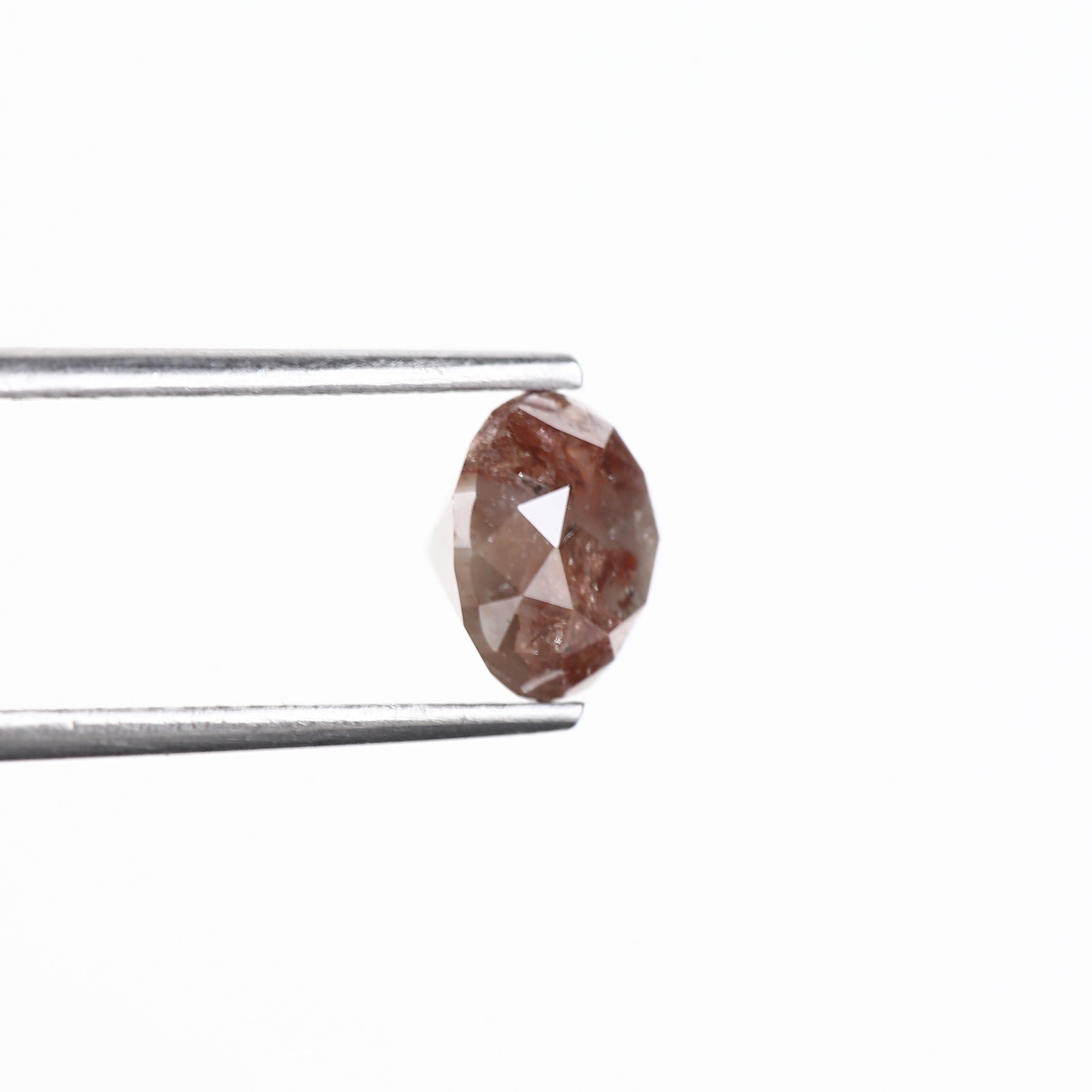 1.85 Carat Natural Round Red Gray Rustic Loose Diamond 7.18 MM