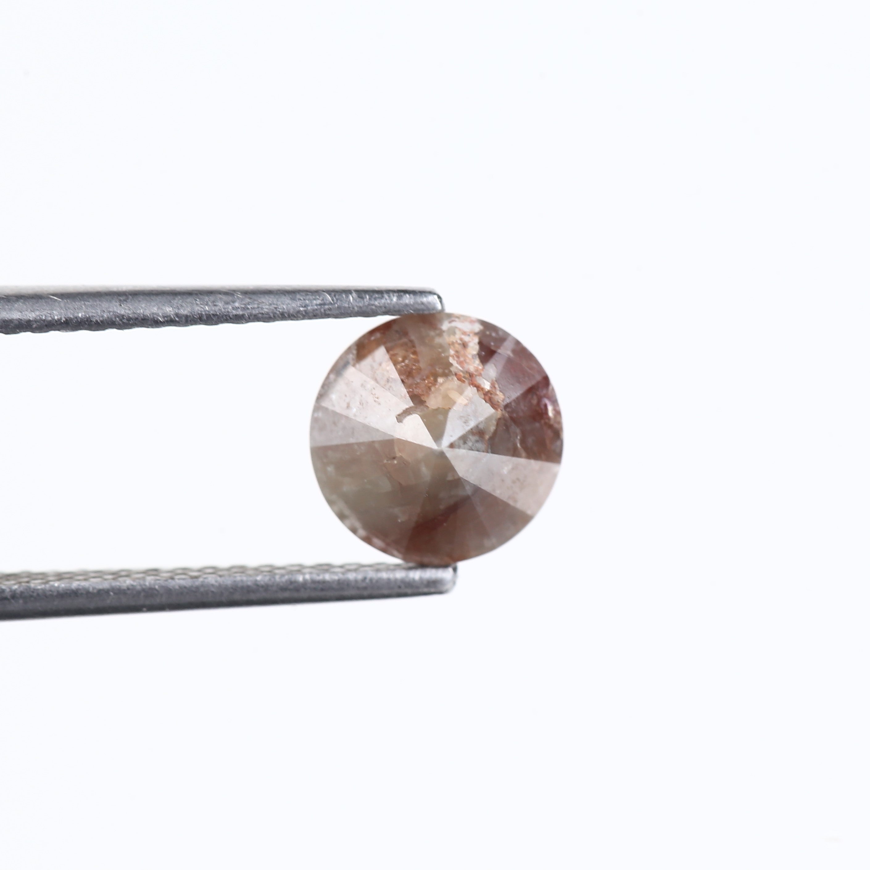 1.85 Carat Natural Round Red Gray Rustic Loose Diamond 7.18 MM