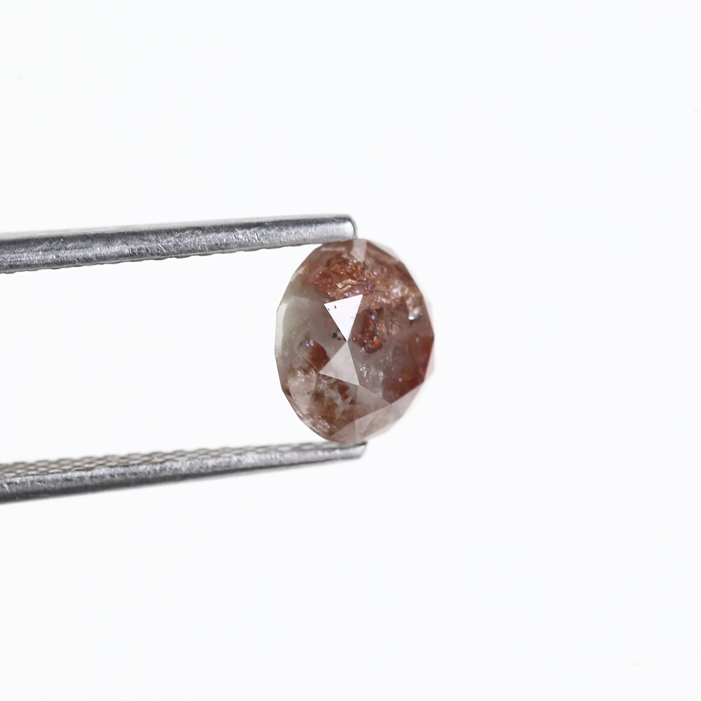 1.85 Carat Natural Round Red Gray Rustic Loose Diamond 7.18 MM