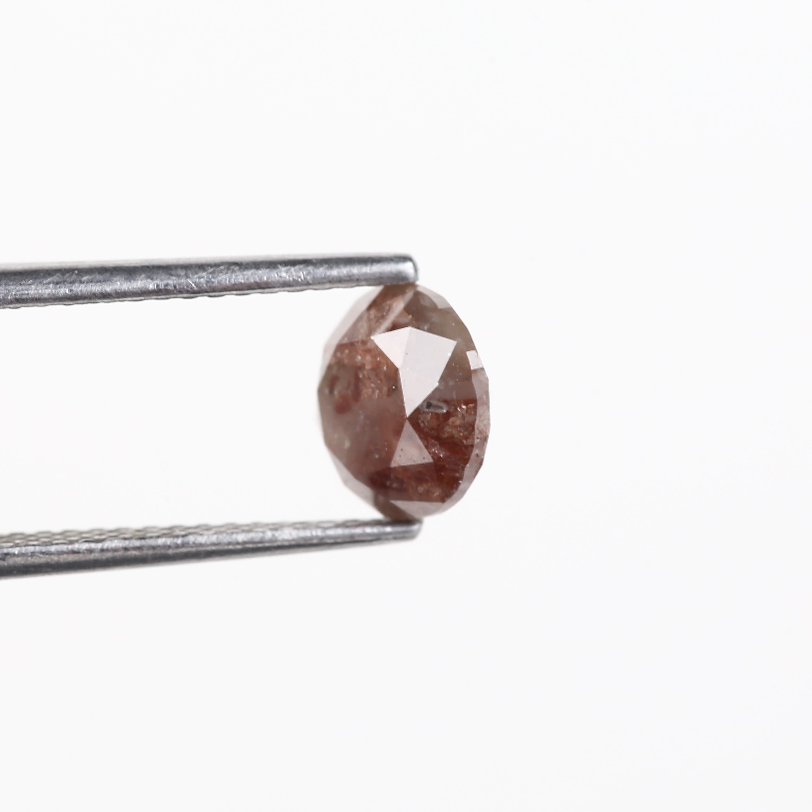 1.85 Carat Natural Round Red Gray Rustic Loose Diamond 7.18 MM