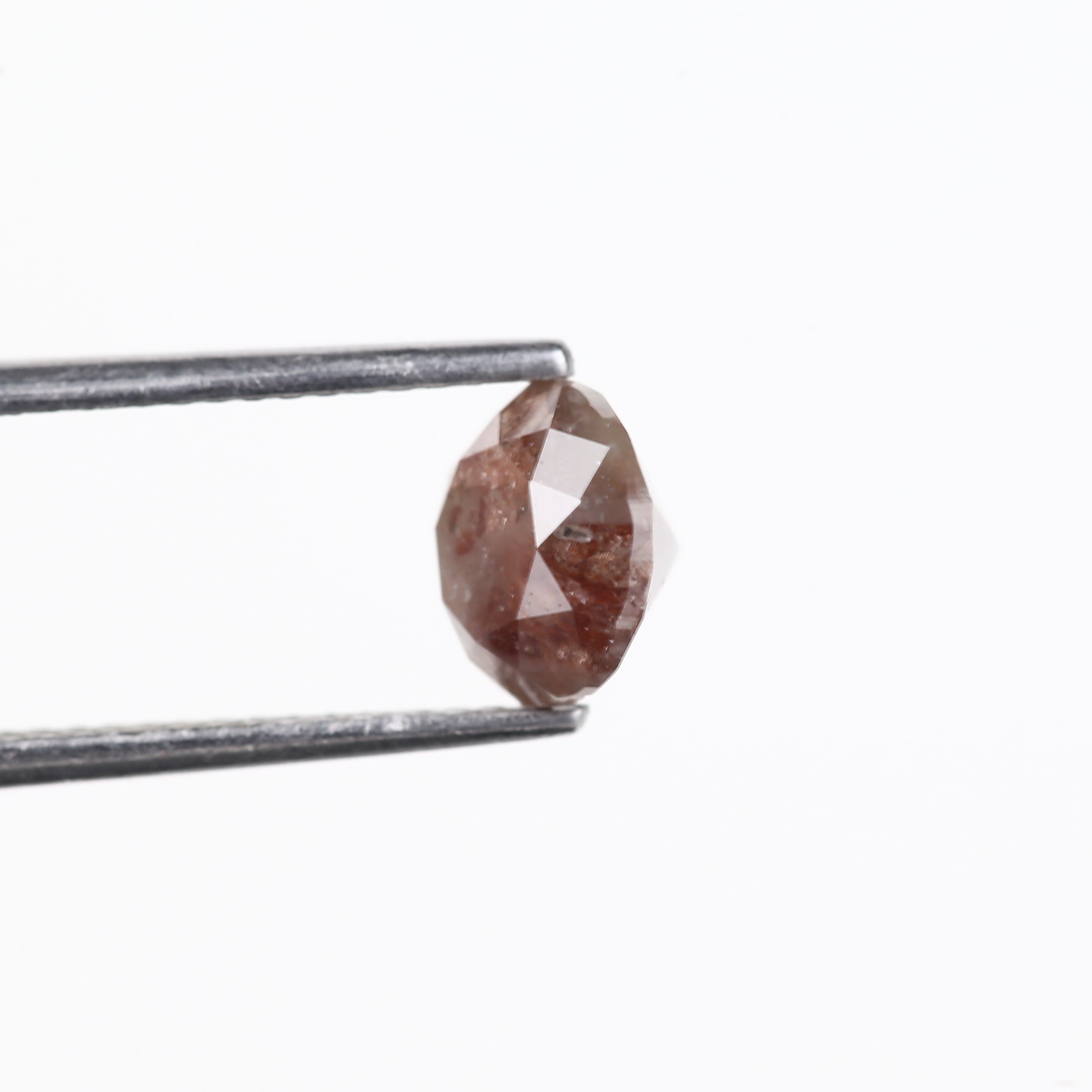 1.85 Carat Natural Round Red Gray Rustic Loose Diamond 7.18 MM