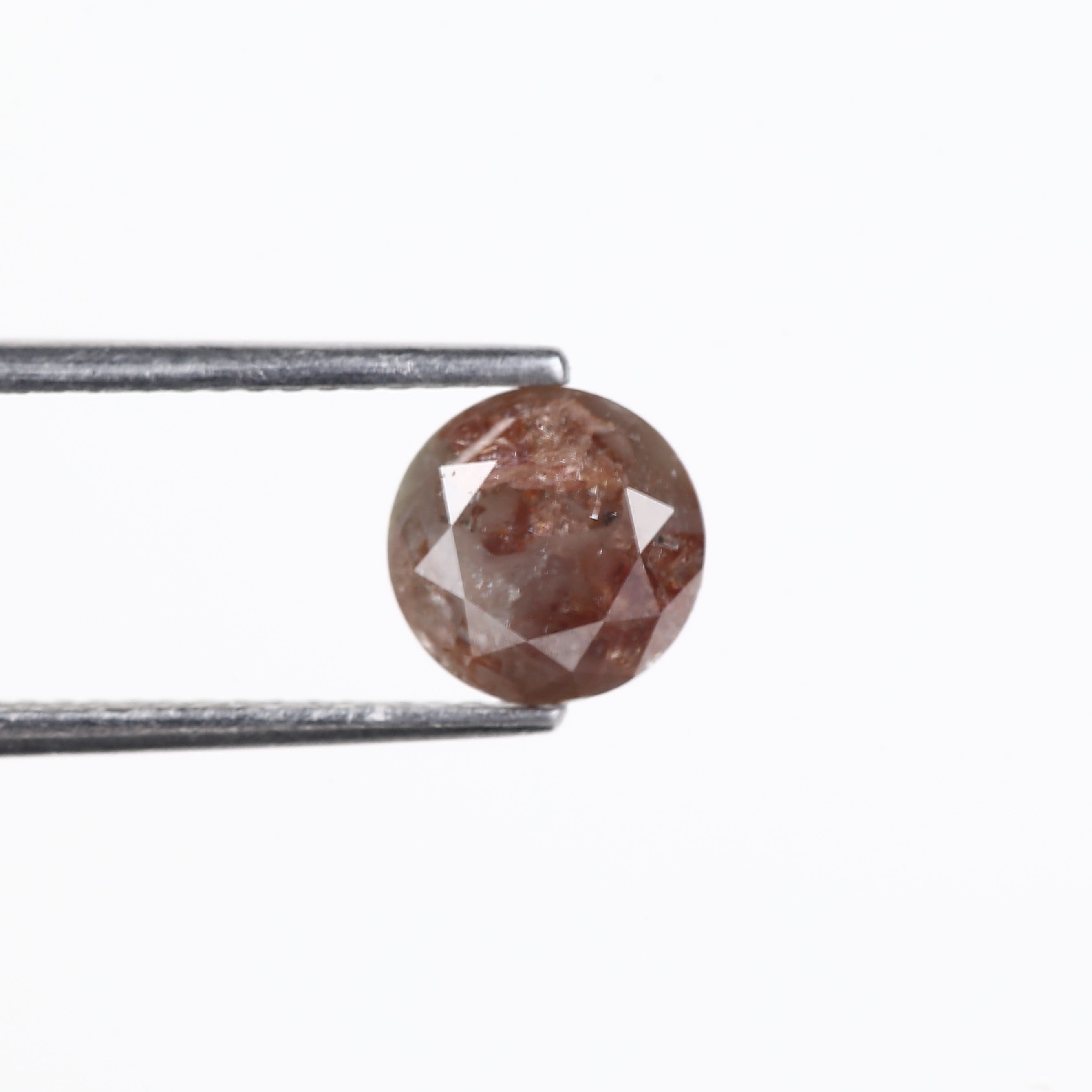 1.85 Carat Natural Round Red Gray Rustic Loose Diamond 7.18 MM