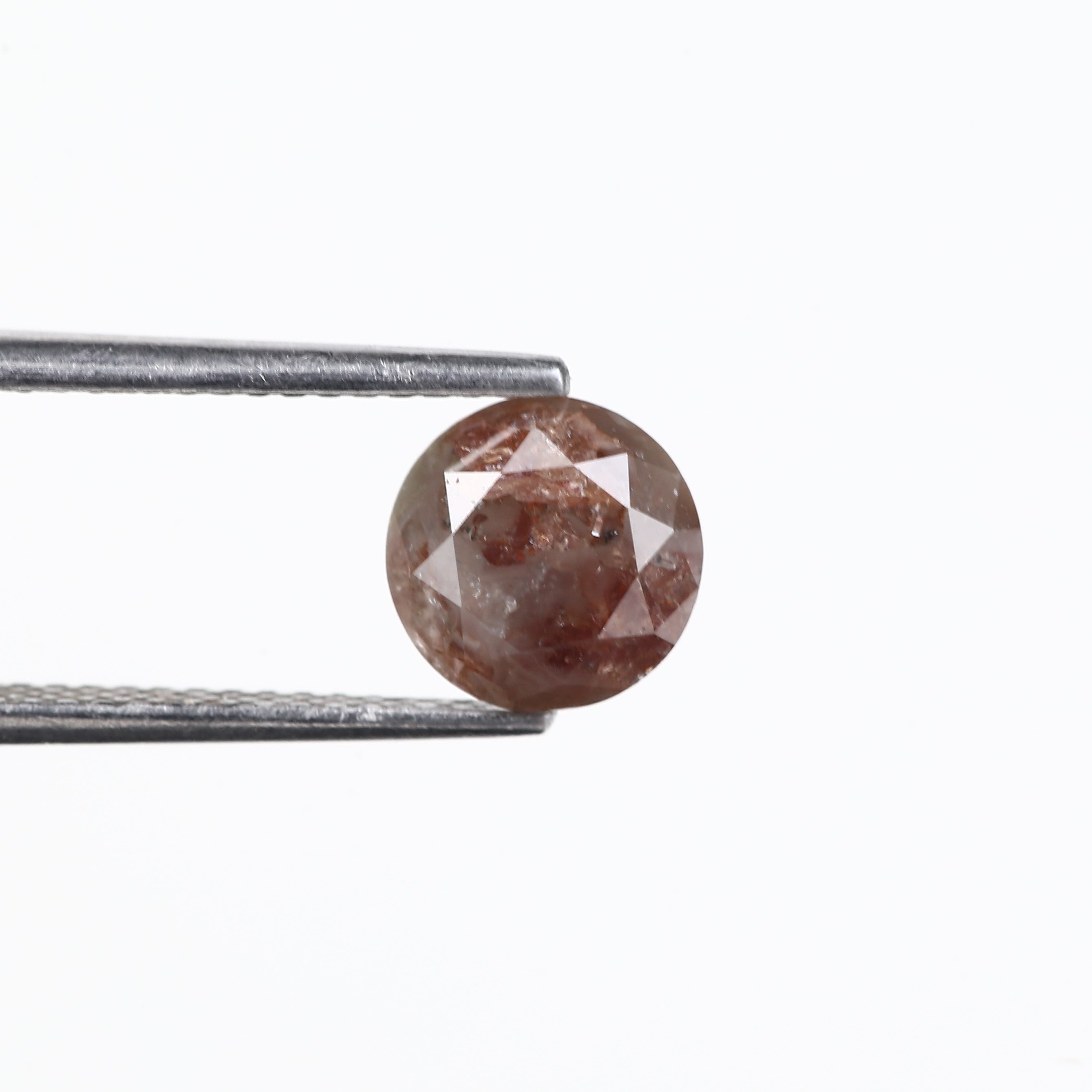 1.85 Carat Natural Round Red Gray Rustic Loose Diamond 7.18 MM