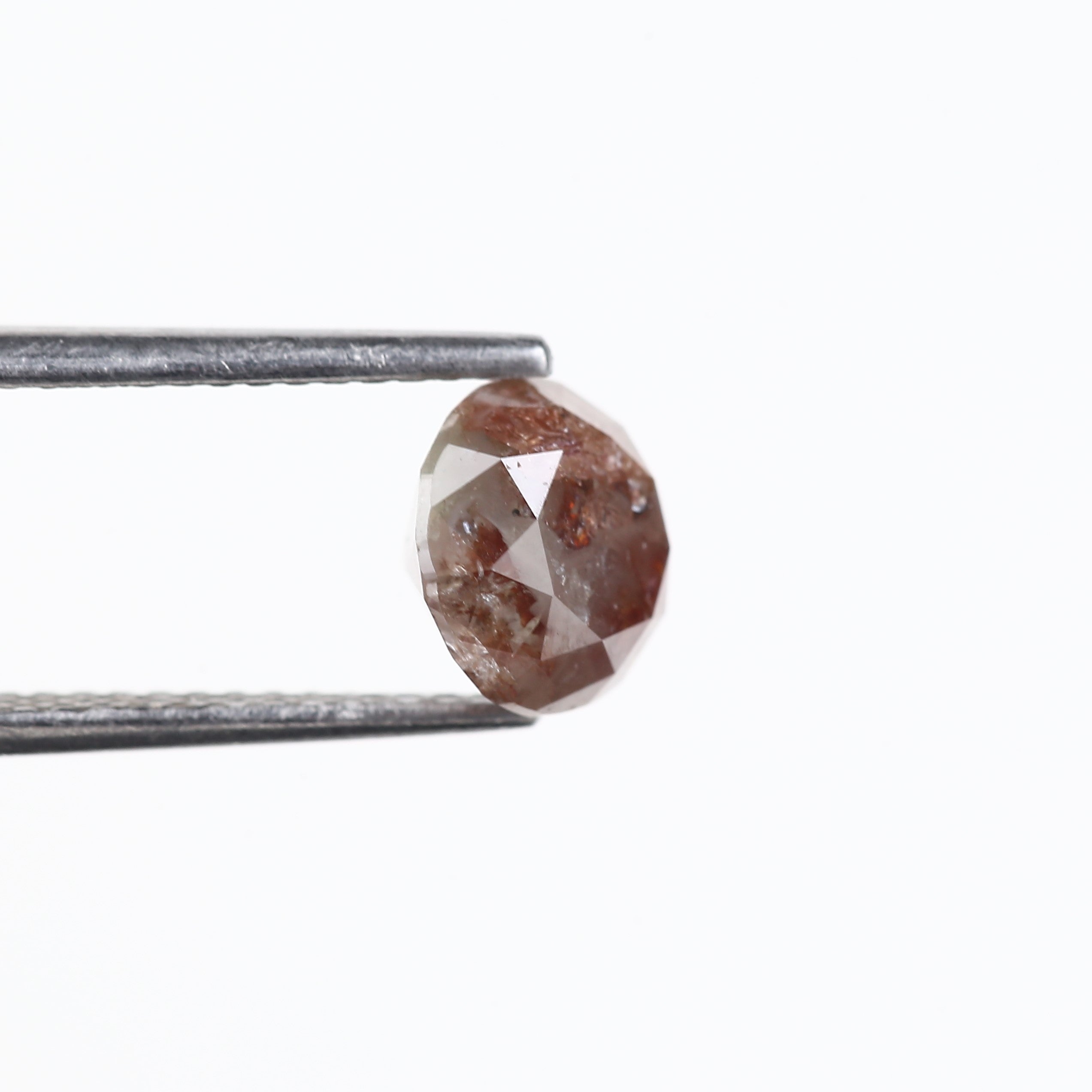 1.85 Carat Natural Round Red Gray Rustic Loose Diamond 7.18 MM