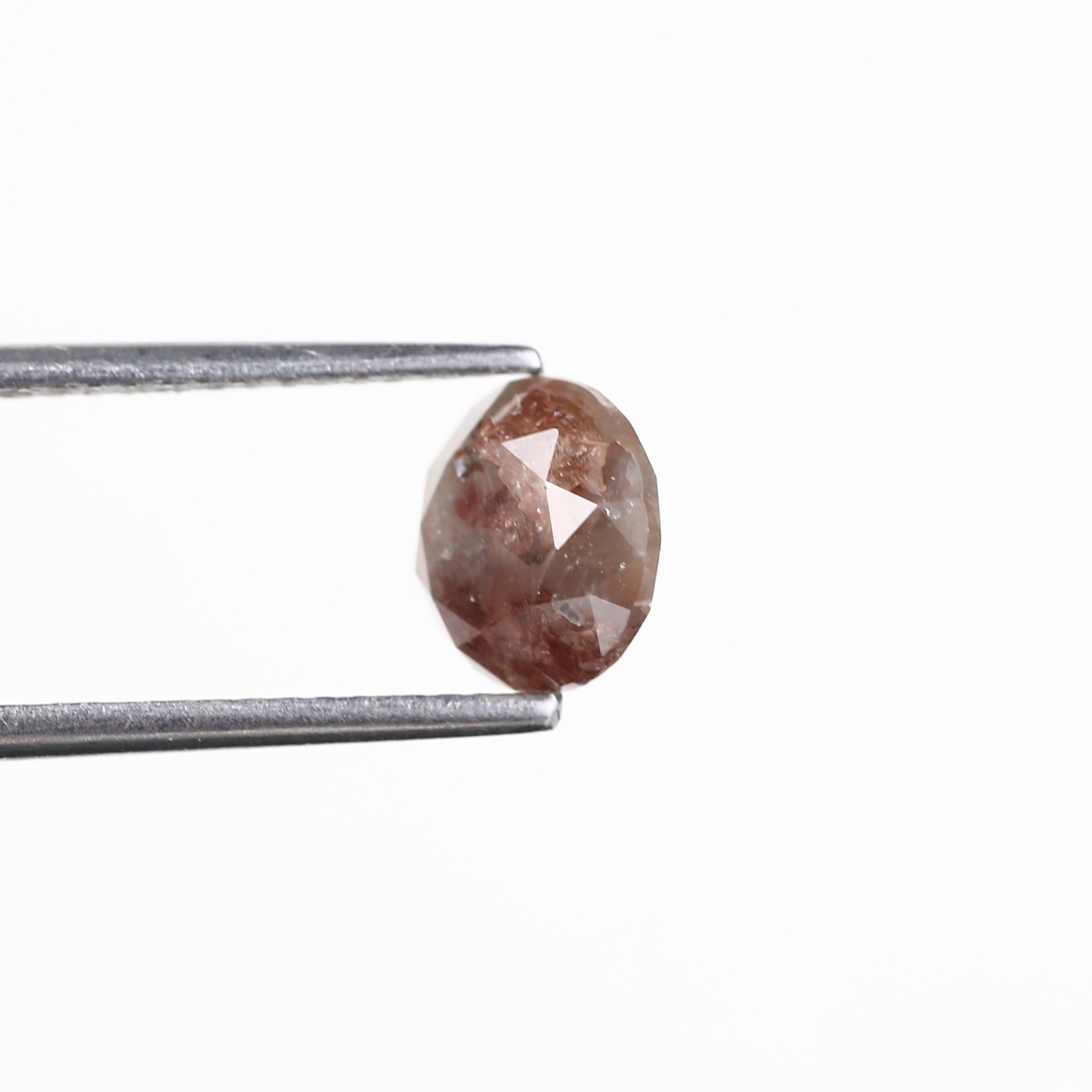 1.85 Carat Natural Round Red Gray Rustic Loose Diamond 7.18 MM