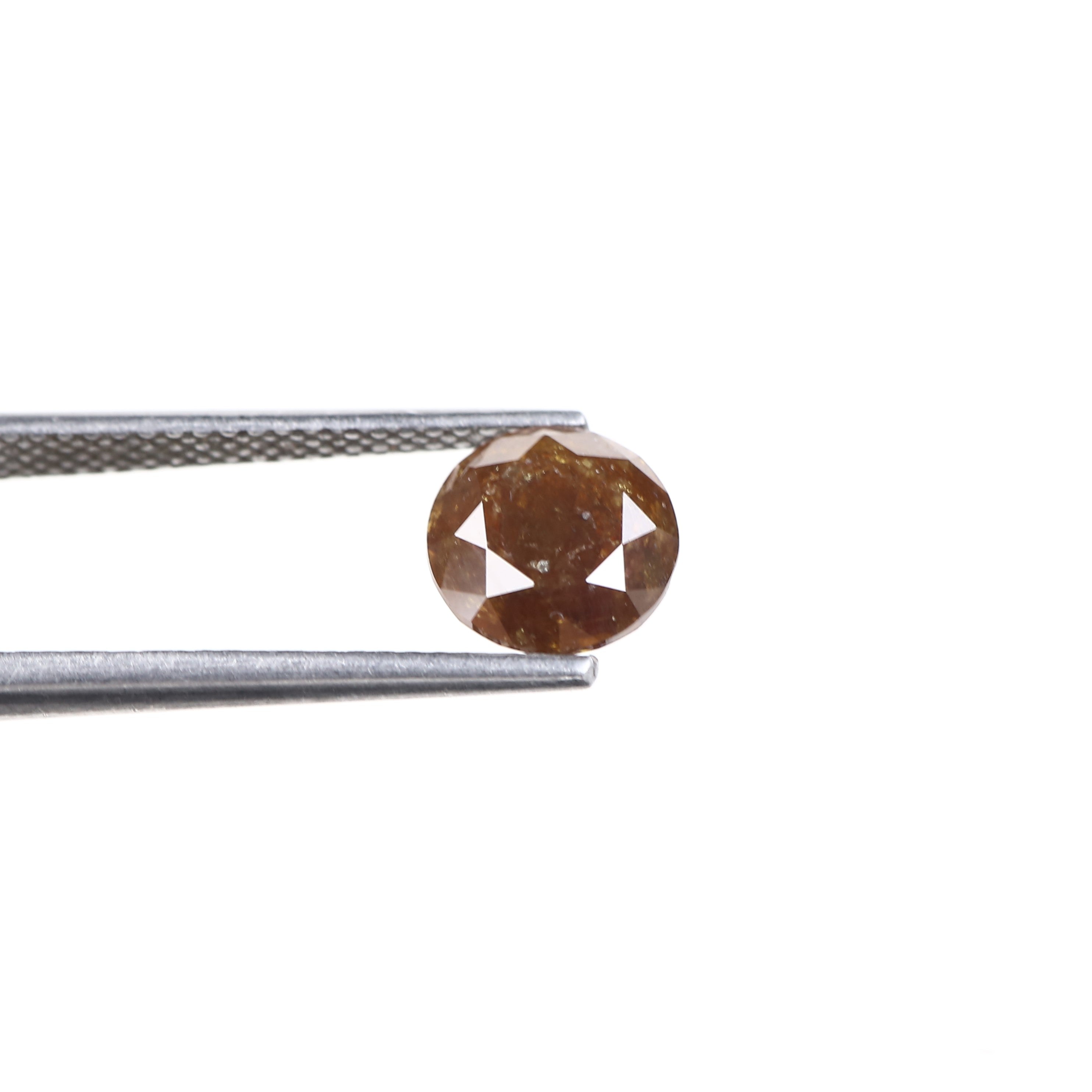 1.77 Carat Natural Fancy Brown Round Salt and Pepper Diamond 7.40 MM