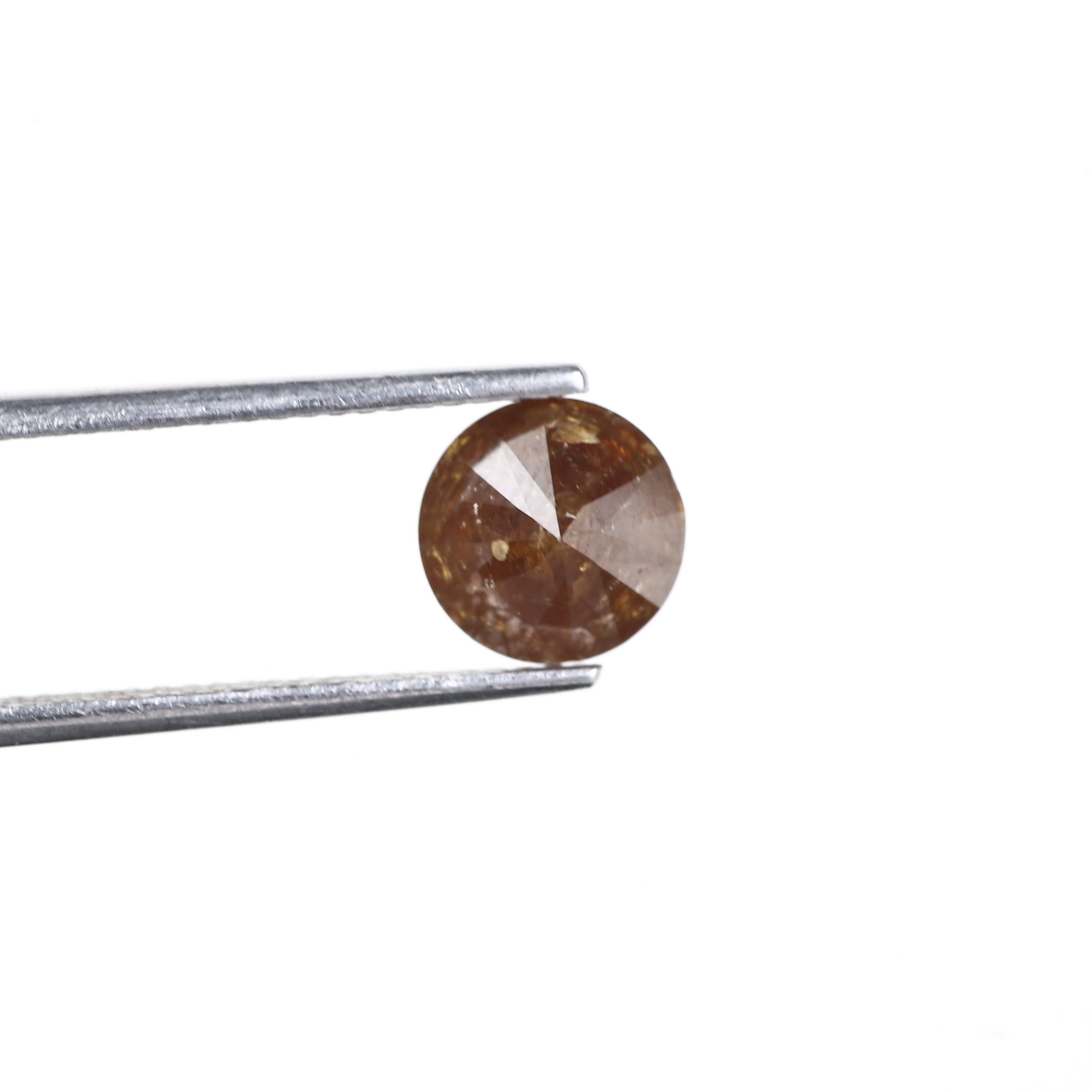 1.77 Carat Natural Fancy Brown Round Salt and Pepper Diamond 7.40 MM