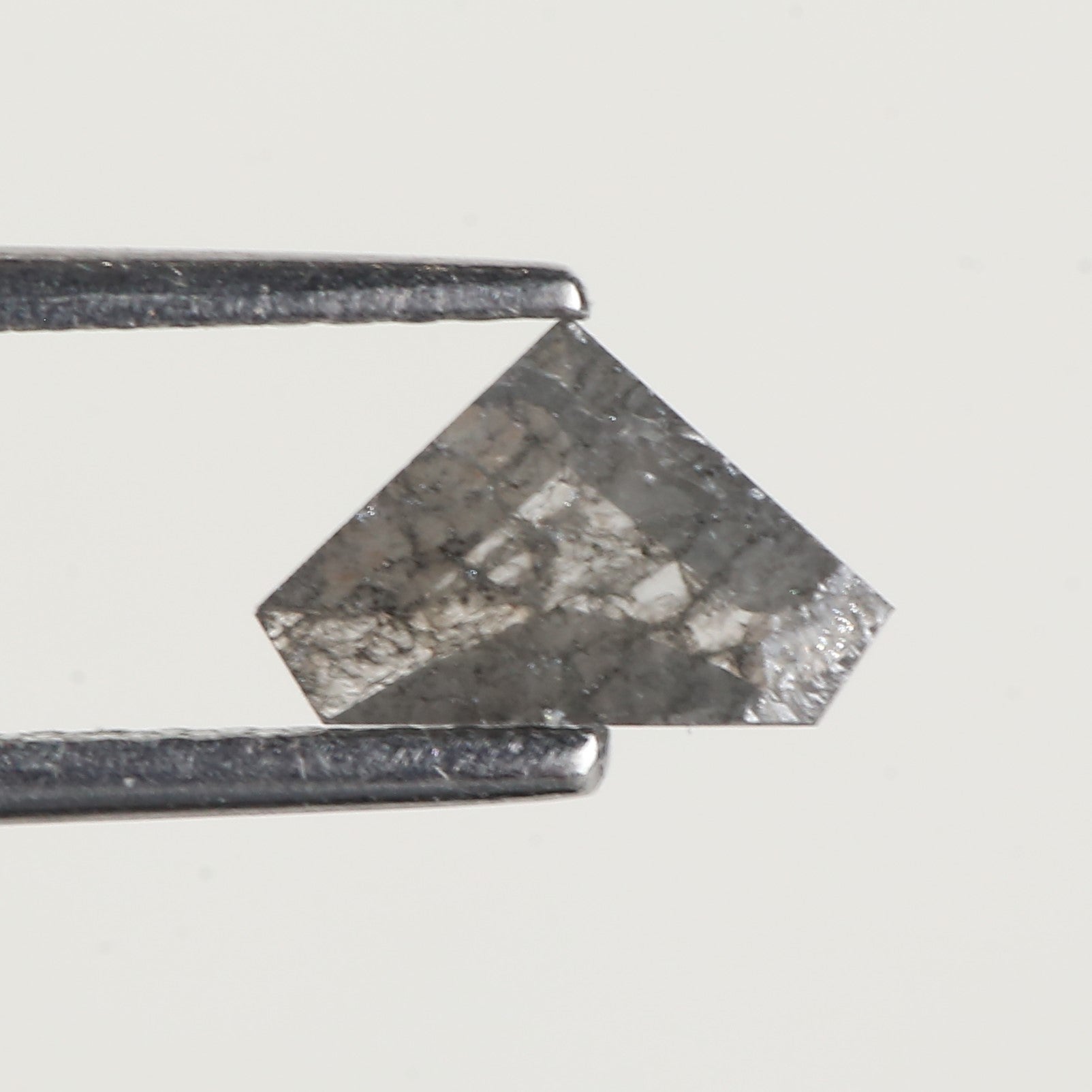 0.50 Carat Shield Grey Salt and Pepper Diamond 7.9 MM