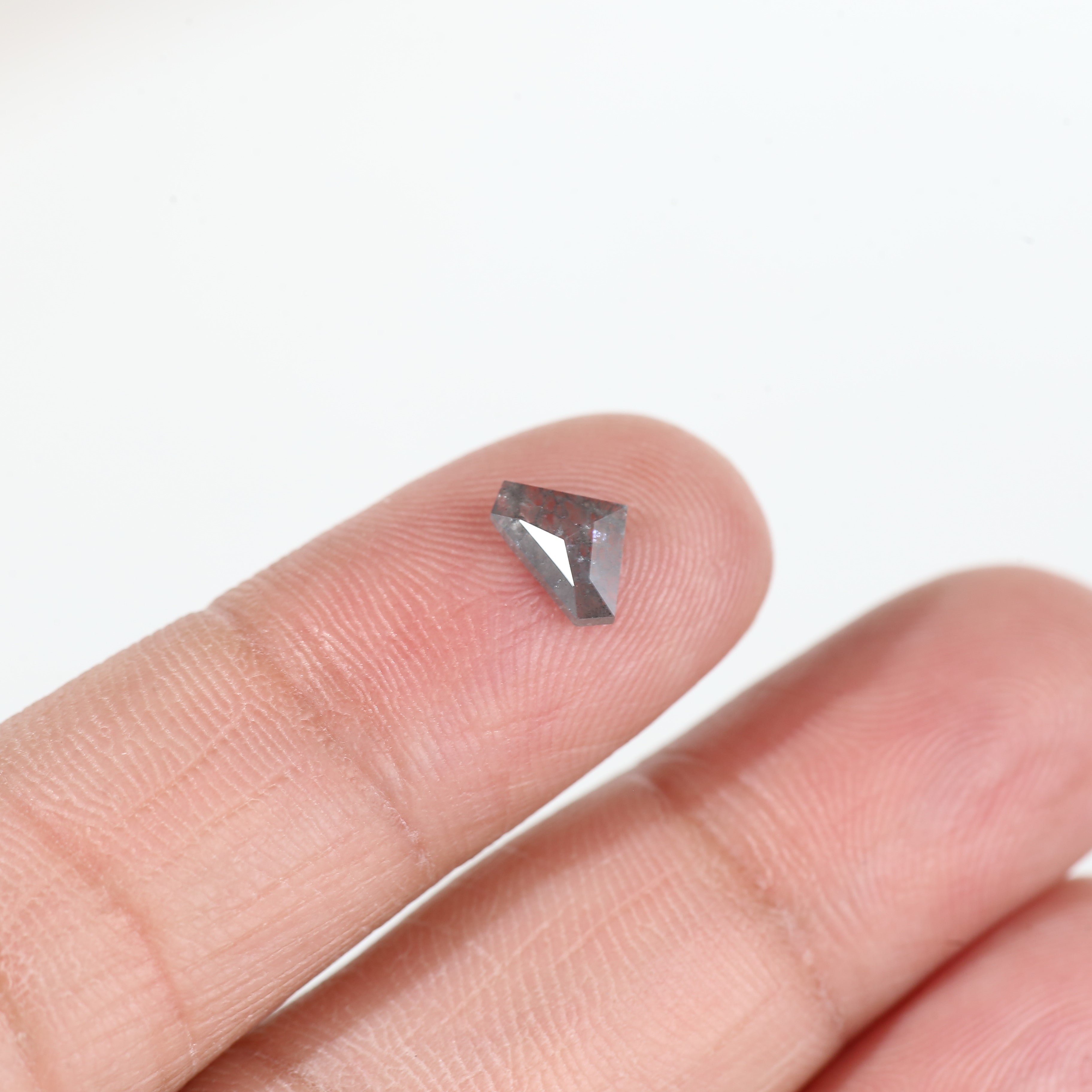 0.50 Carat Shield Grey Salt and Pepper Diamond 7.9 MM
