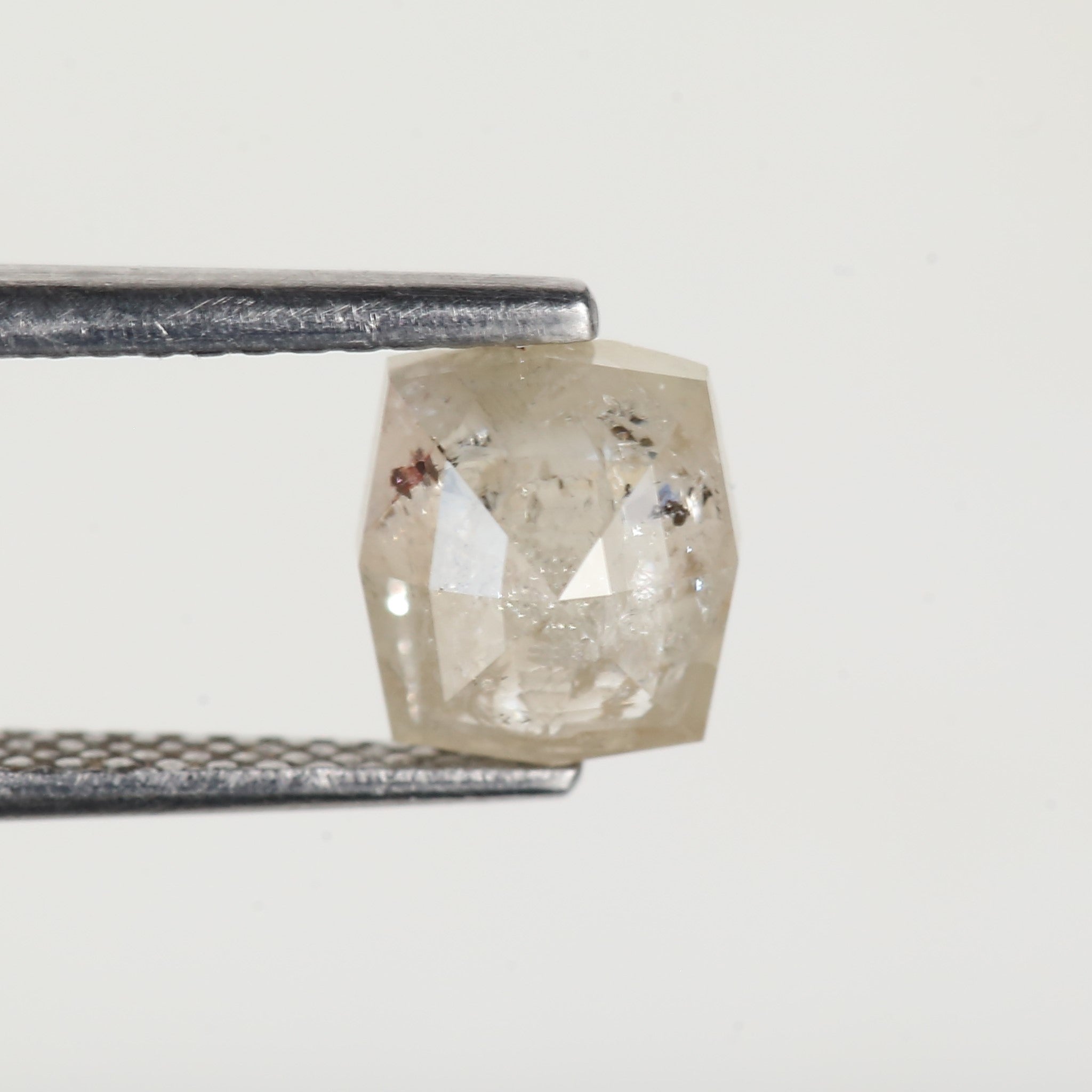 1.2 Carat Grey Hexagon Salt and Pepper Diamond 6.9 MM