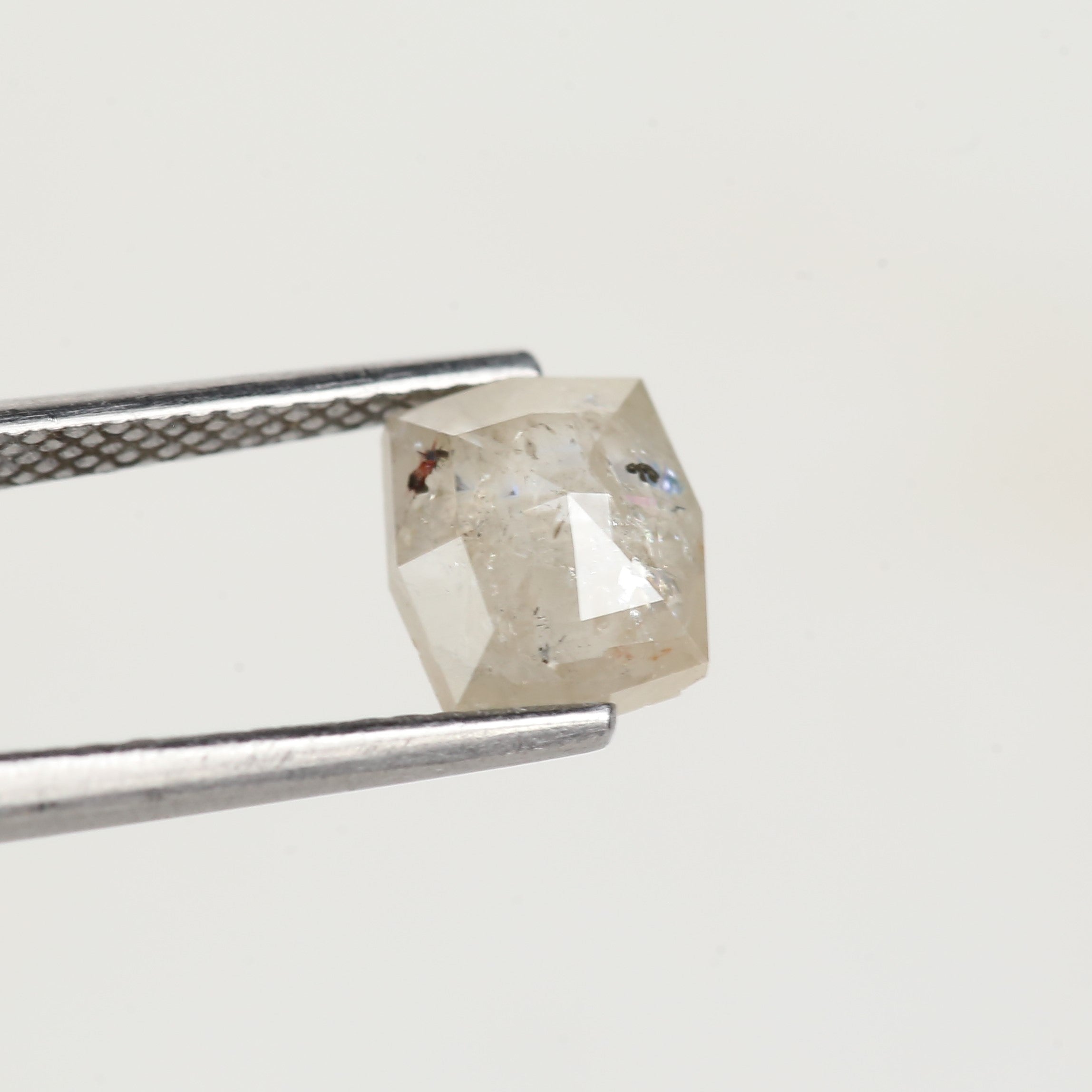 1.2 Carat Grey Hexagon Salt and Pepper Diamond 6.9 MM
