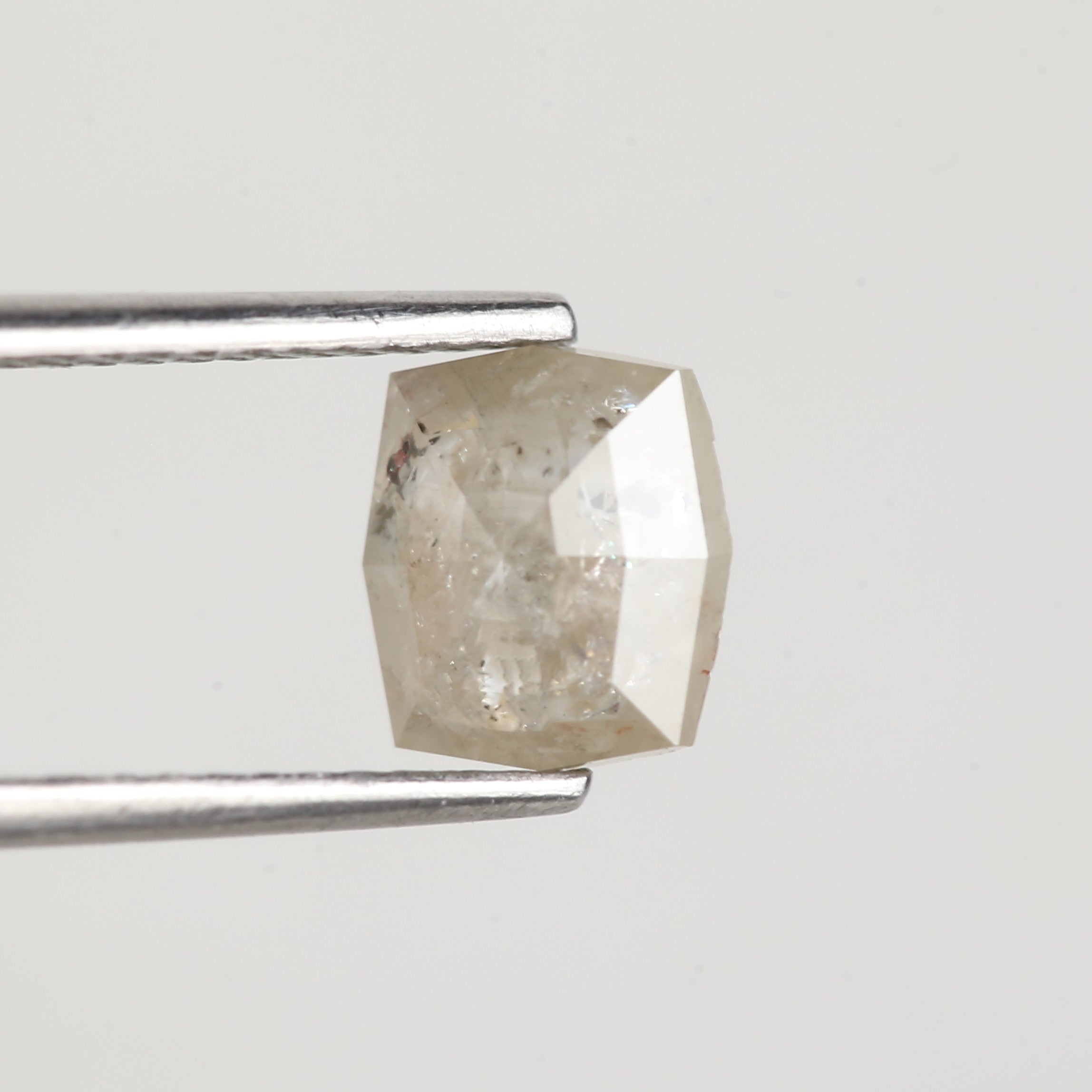 1.2 Carat Grey Hexagon Salt and Pepper Diamond 6.9 MM