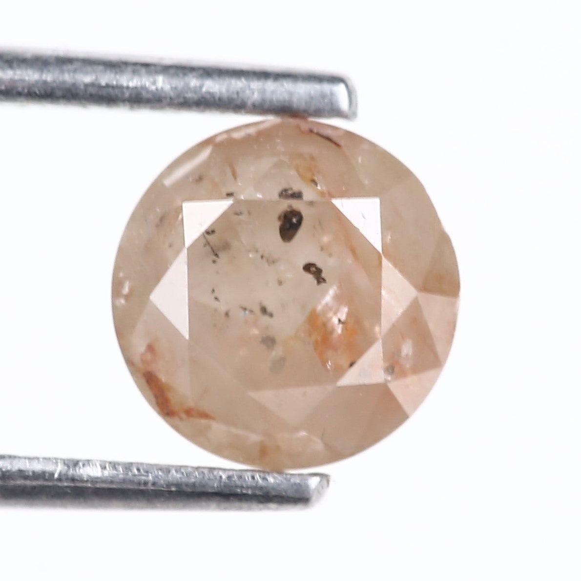 1.29 Carat Round Champagne Salt and Pepper Diamond 6.25 MM