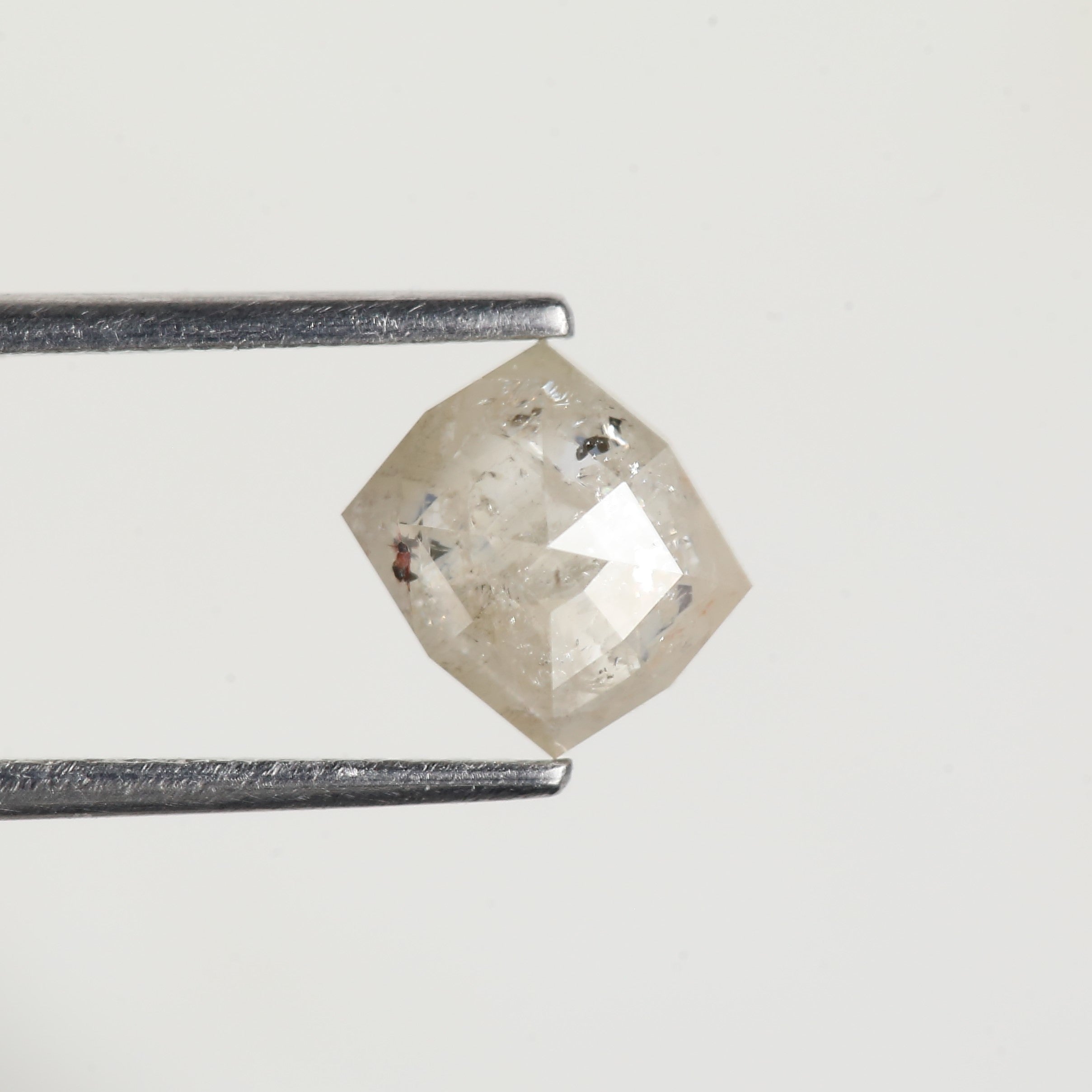 1.2 Carat Grey Hexagon Salt and Pepper Diamond 6.9 MM