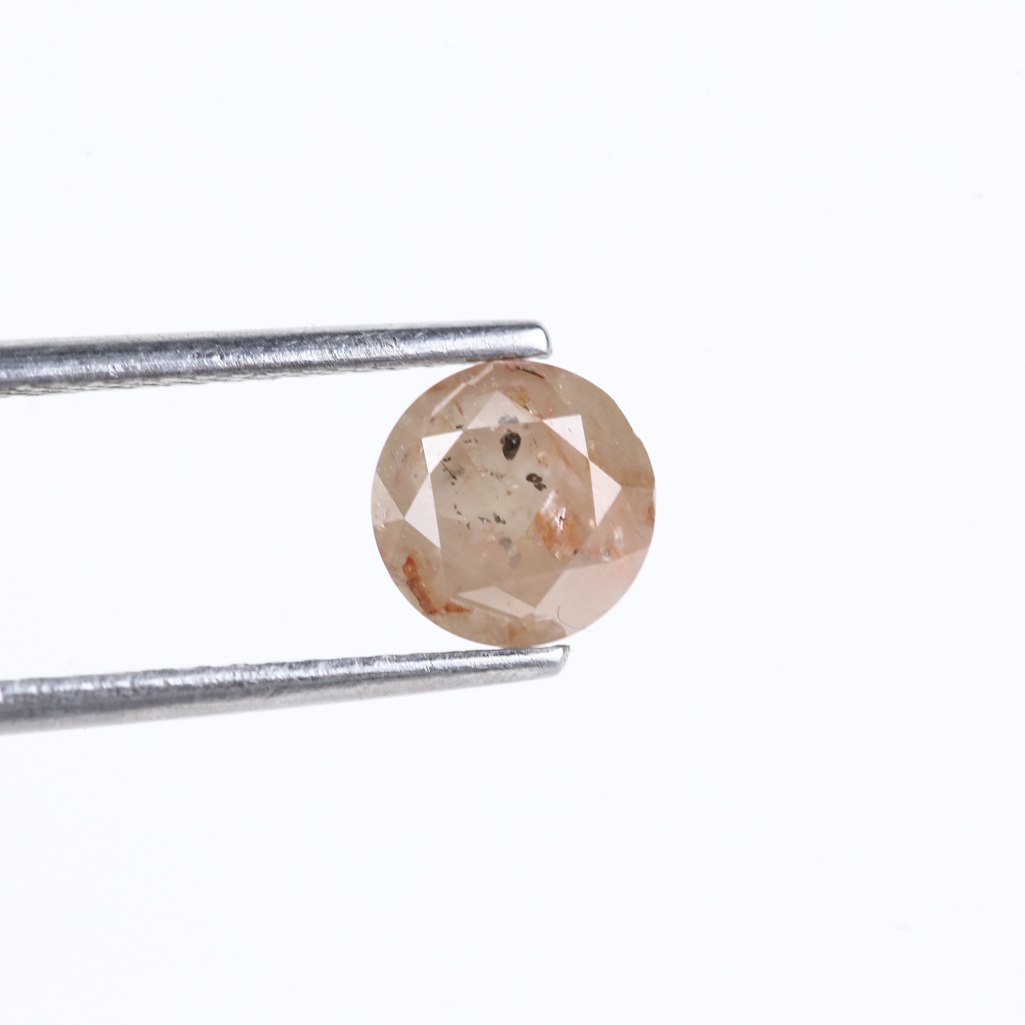 1.29 Carat Round Champagne Salt and Pepper Diamond 6.25 MM