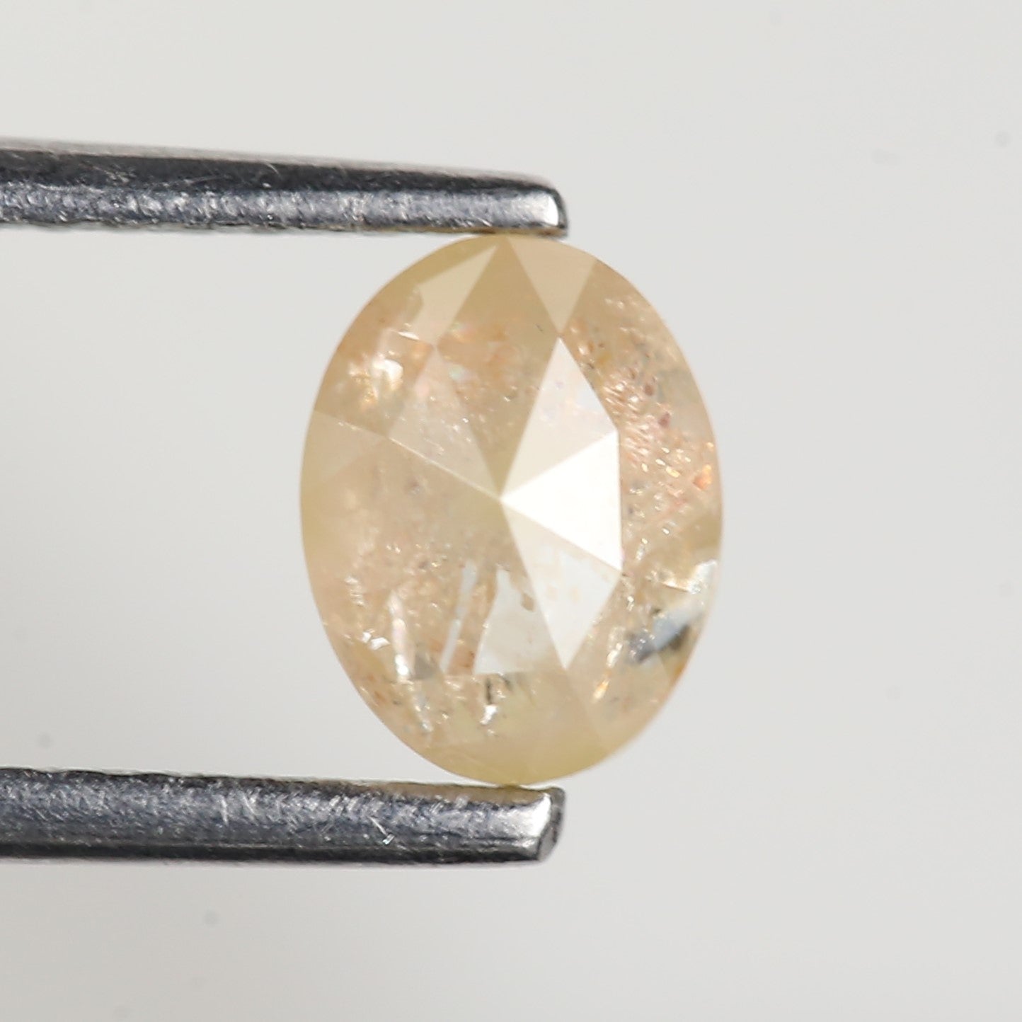 0.80 Carat Natural Yellow Oval Cut Salt and Pepper Diamond 6.2 MM