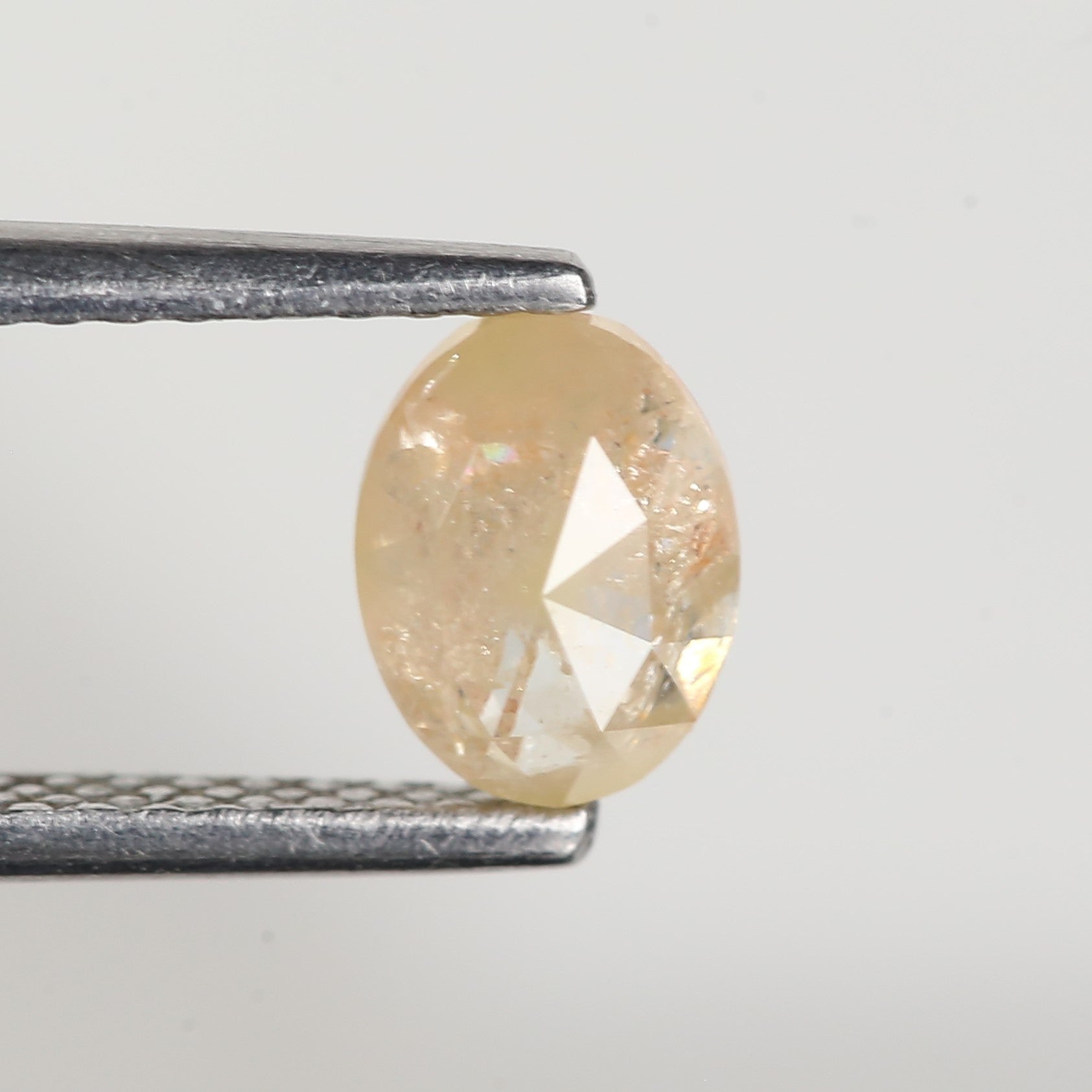 0.80 Carat Natural Yellow Oval Cut Salt and Pepper Diamond 6.2 MM