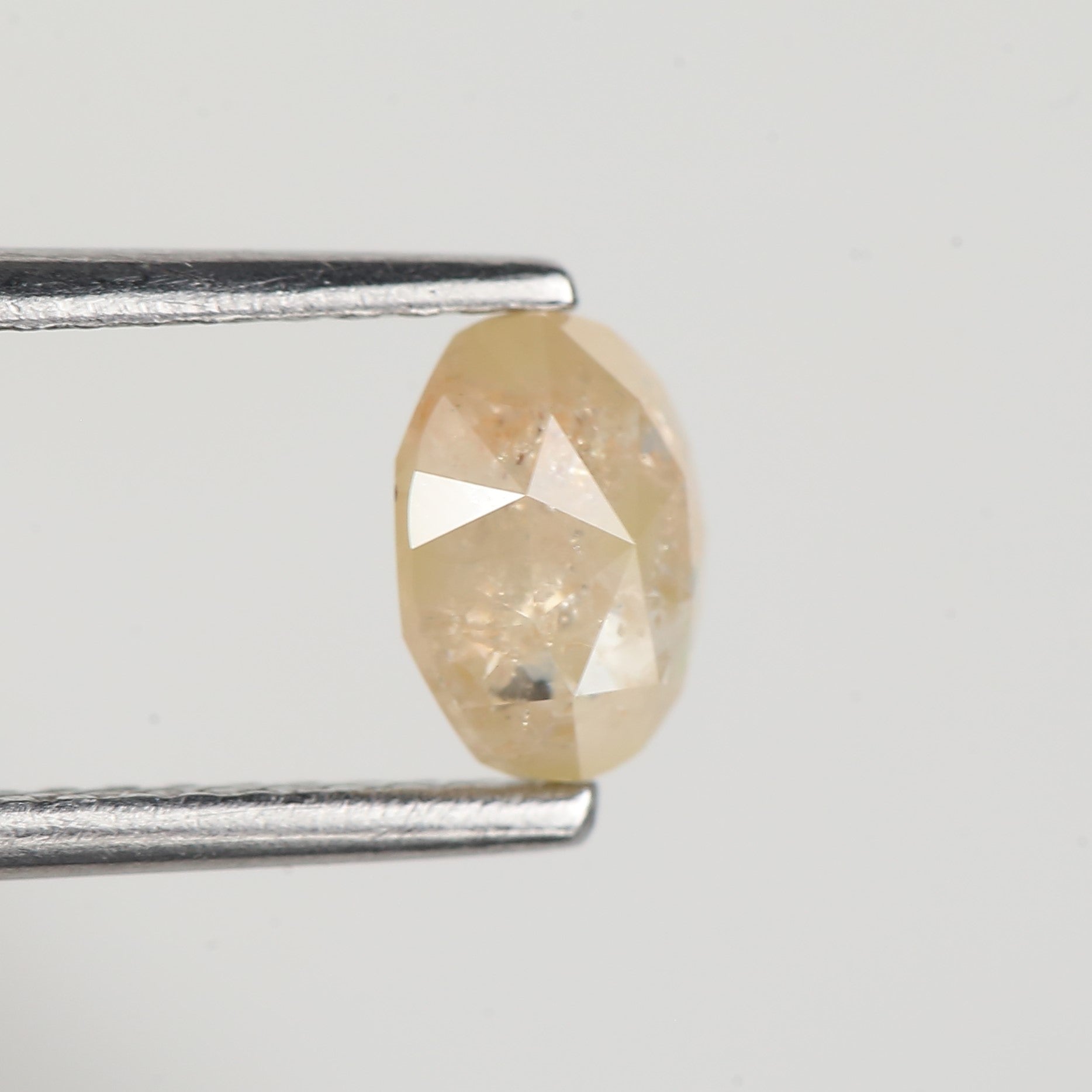 0.80 Carat Natural Yellow Oval Cut Salt and Pepper Diamond 6.2 MM