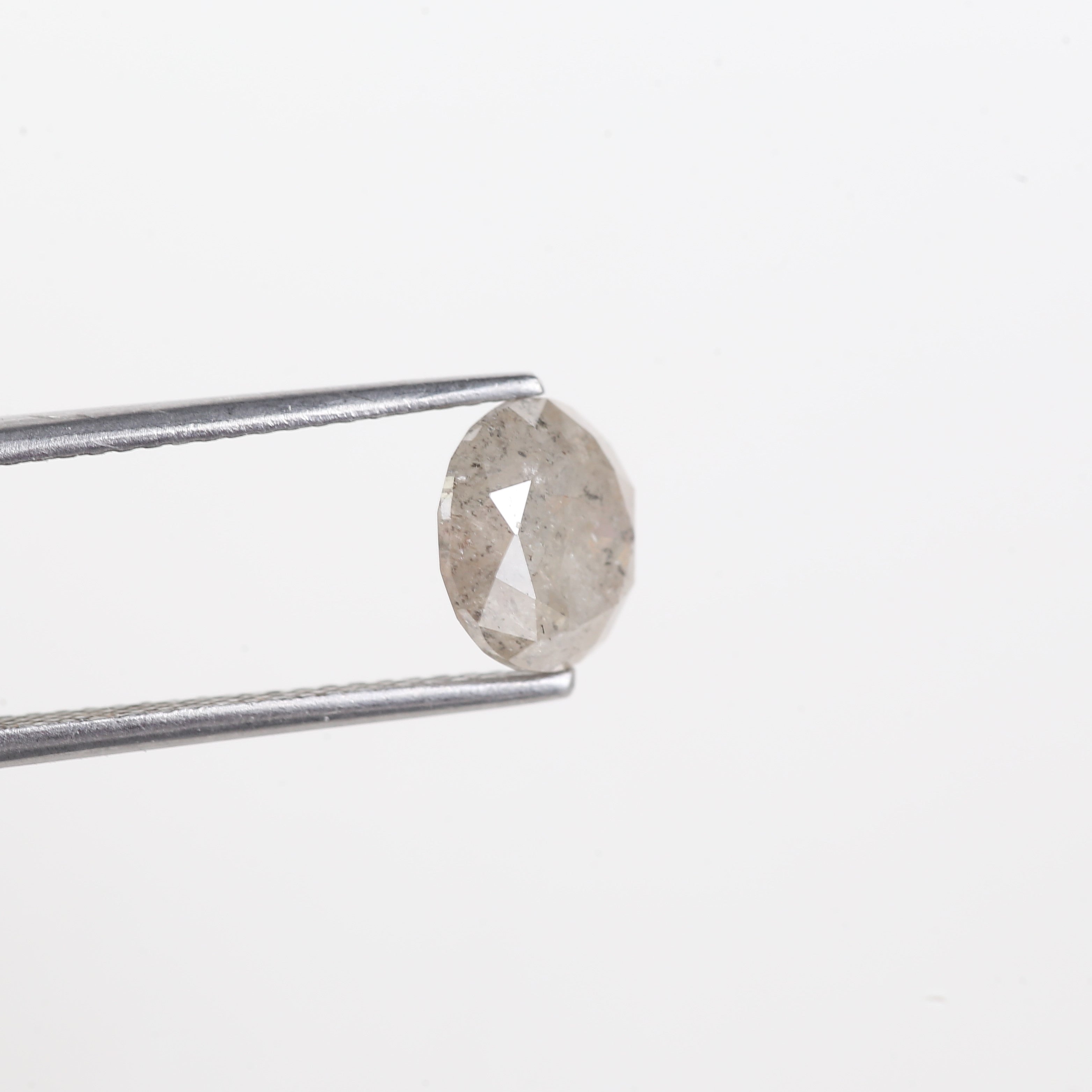 2 Carat Salt And Pepper Diamond Natural Icy Grey Round Cut Loose 7.70 MM