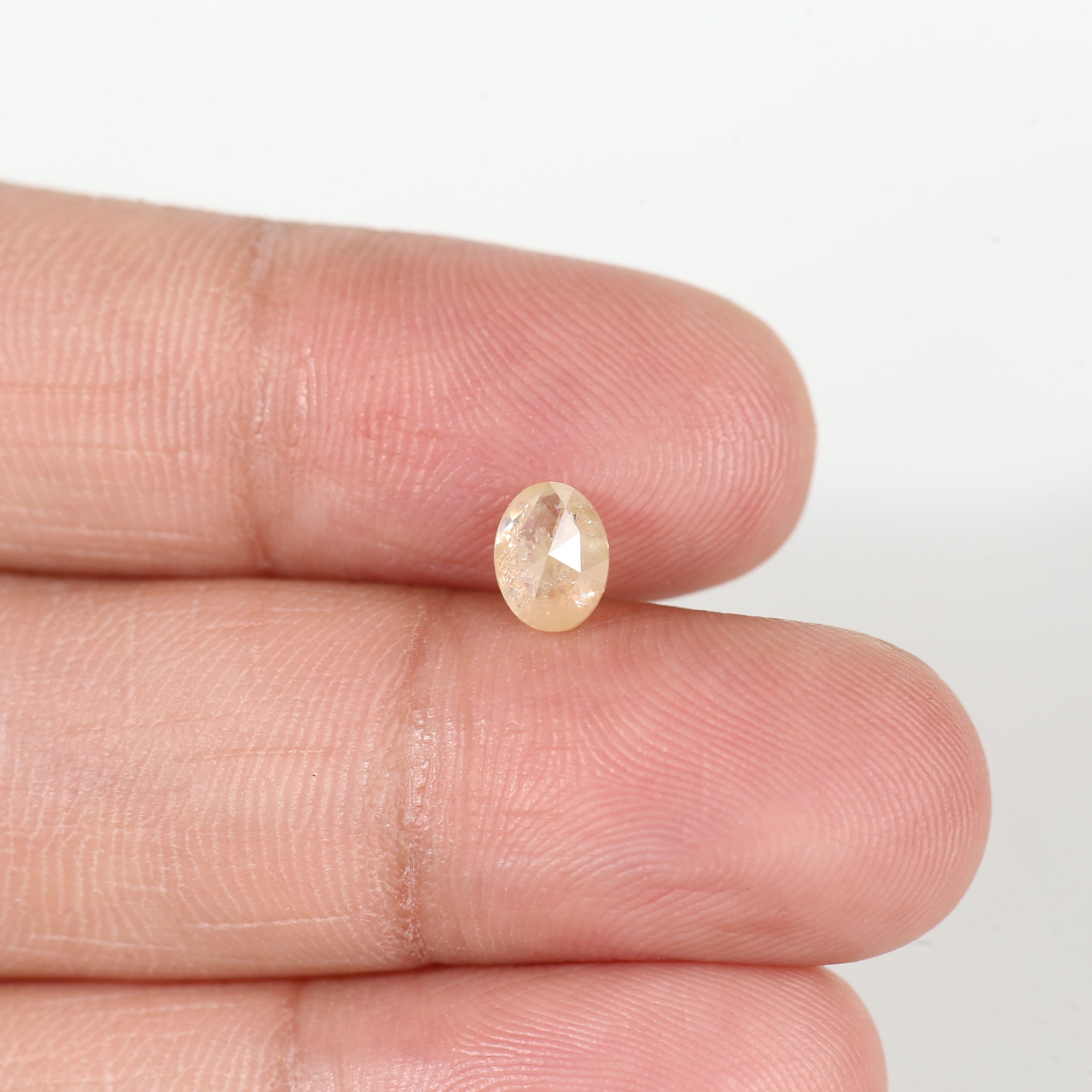 0.80 Carat Natural Yellow Oval Cut Salt and Pepper Diamond 6.2 MM