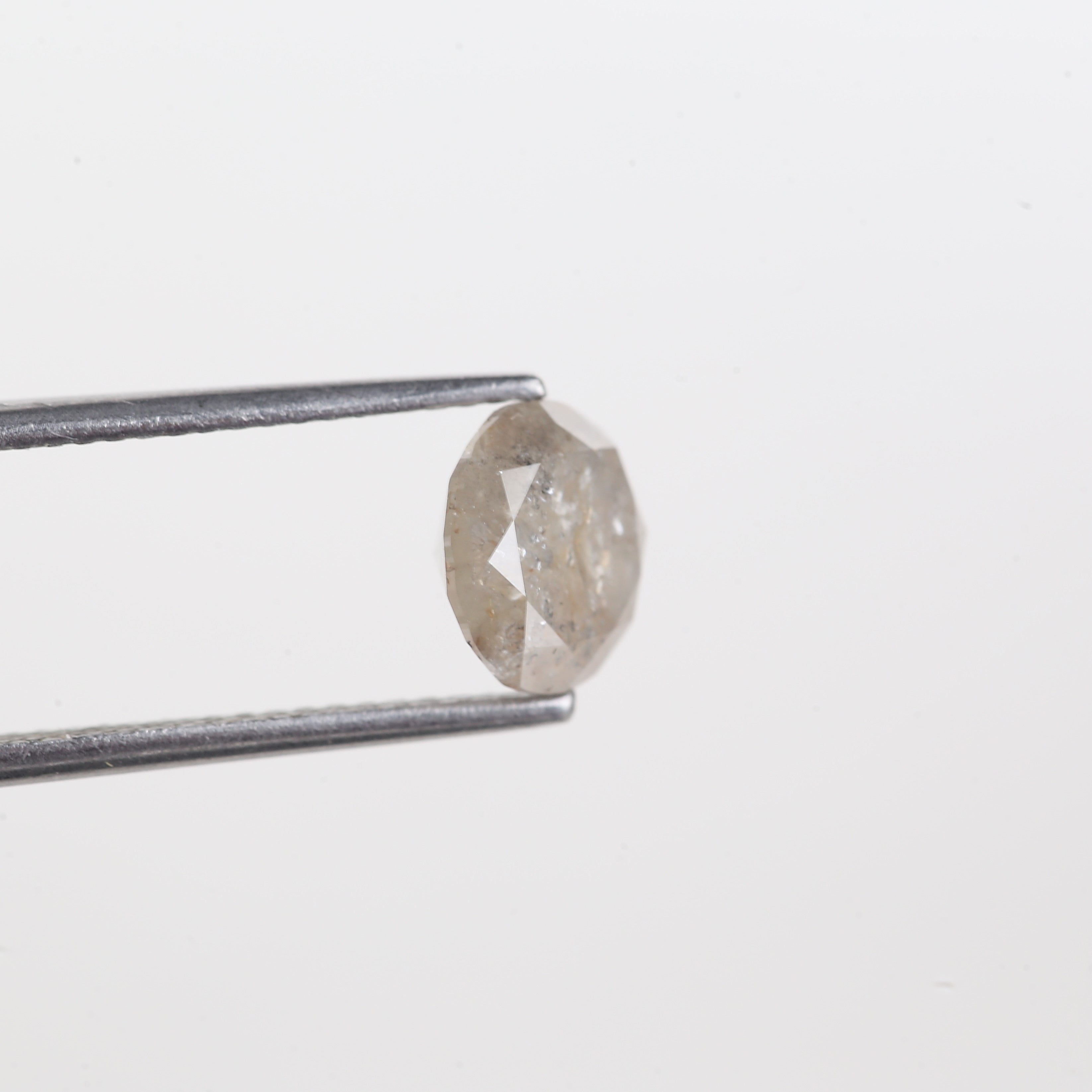 1.89 Carat Natural Icy Gray Round Cut Salt And Pepper Diamond 7.50 MM