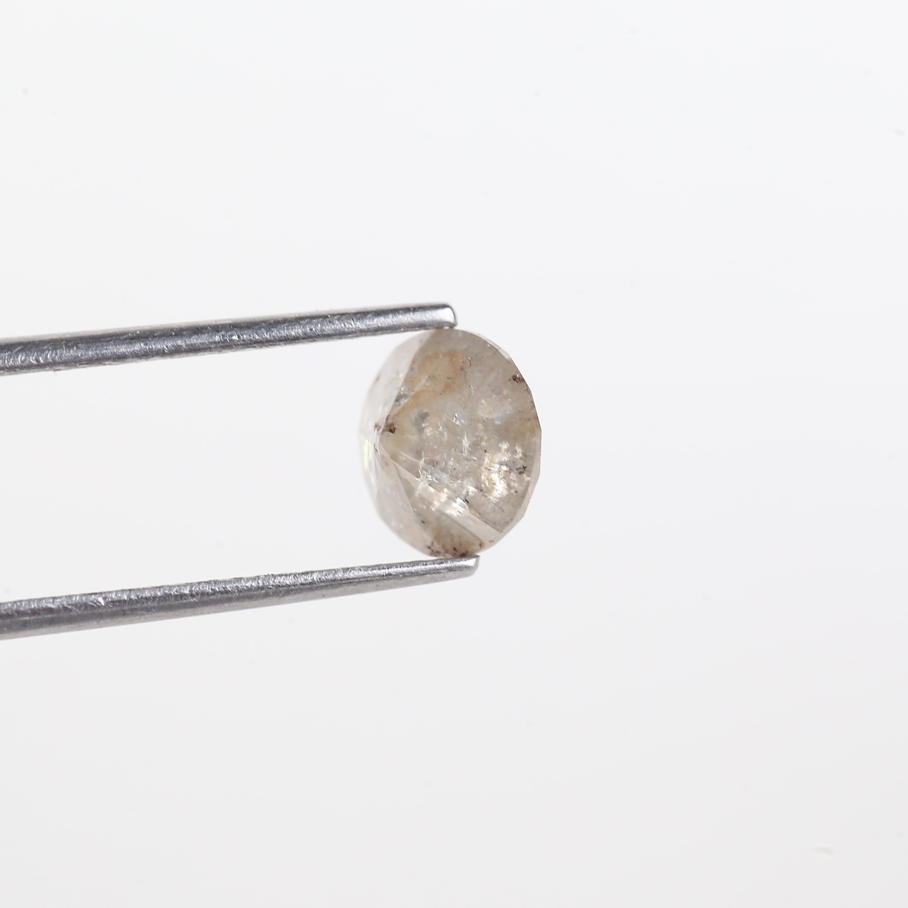 1.89 Carat Natural Icy Gray Round Cut Salt And Pepper Diamond 7.50 MM