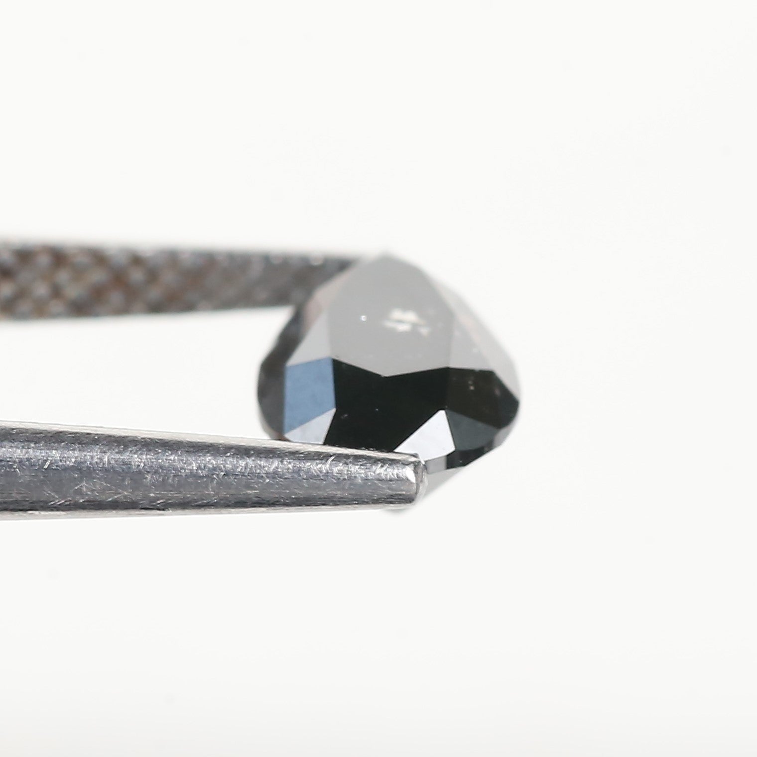 1.25 Carat Pear Cut Black Natural Loose Diamond 7.9 MM
