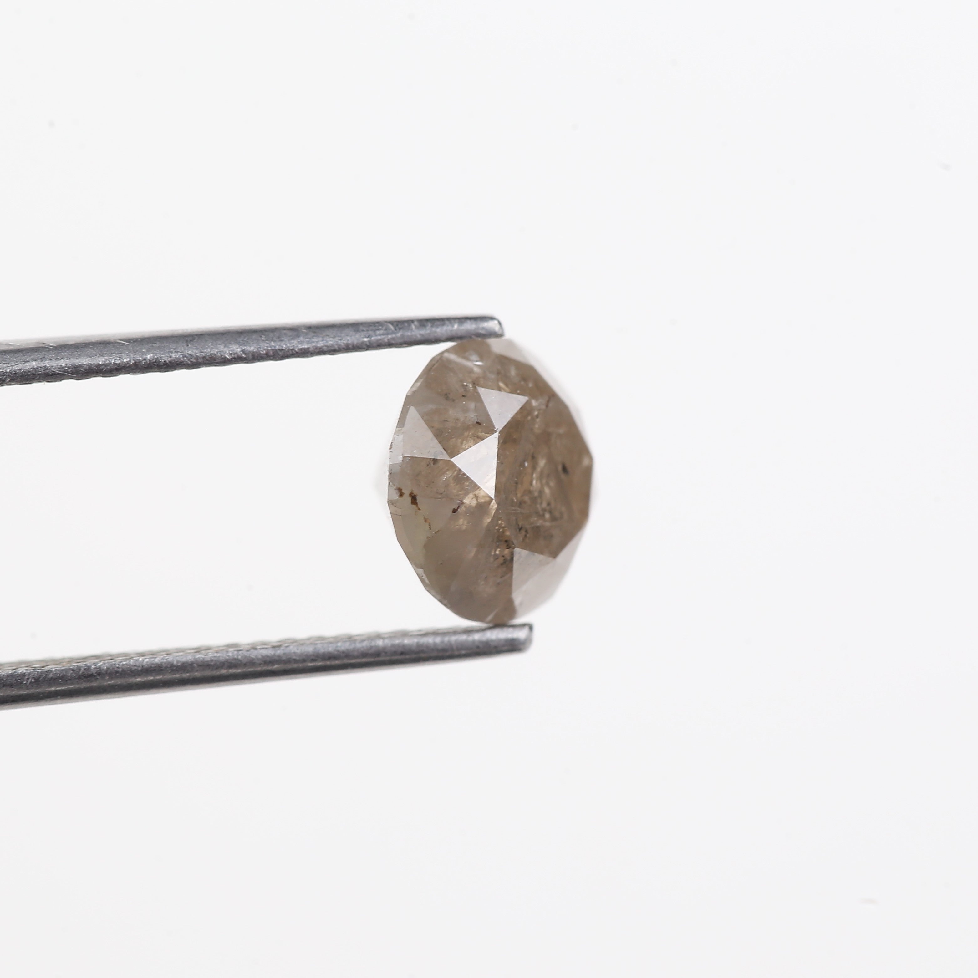 2.83 Carat Natural Grey Brown Round Salt And Pepper Diamond 8.20 MM