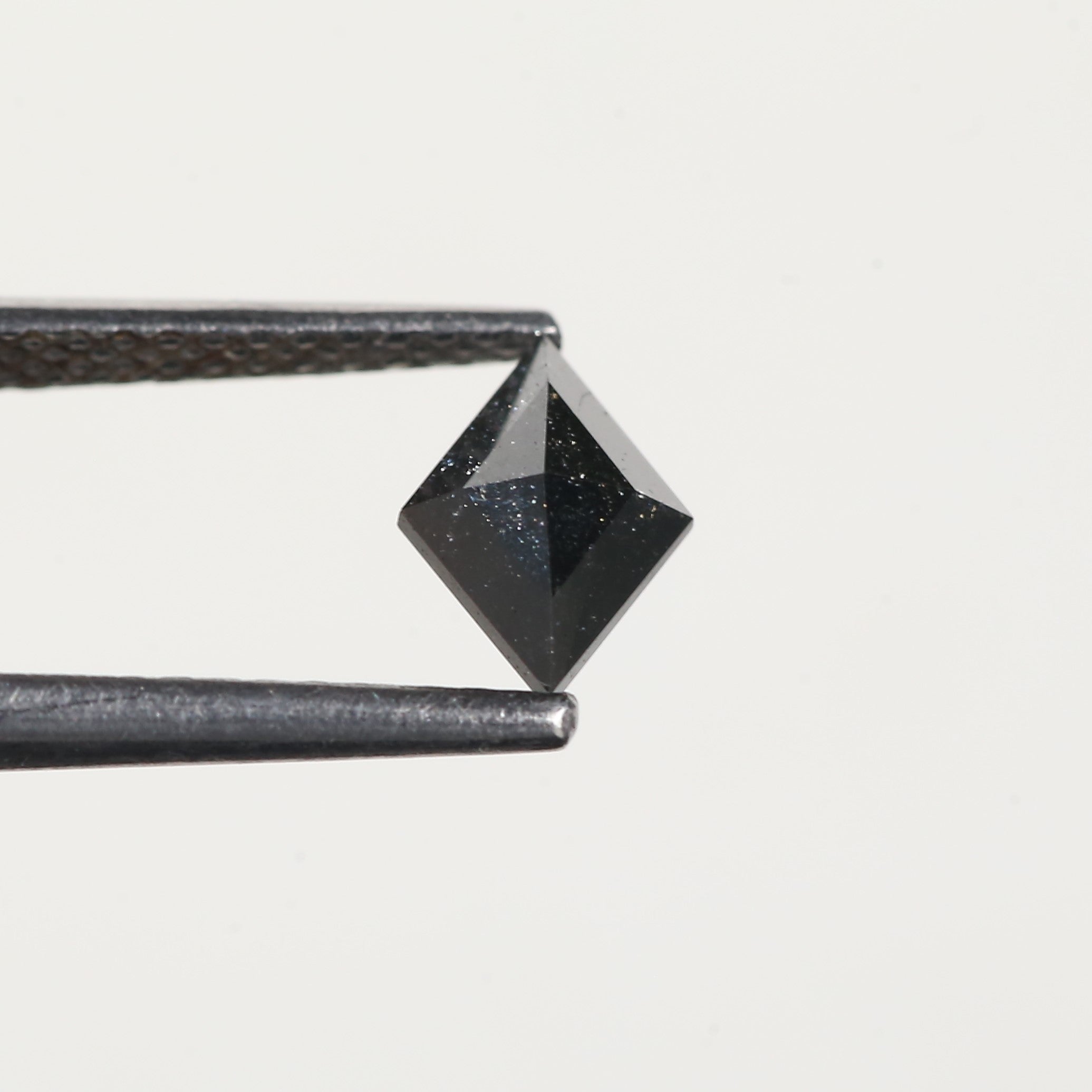 0.55 Carat Lozenge Natural Black Salt and Pepper Loose Diamond 7.2 MM