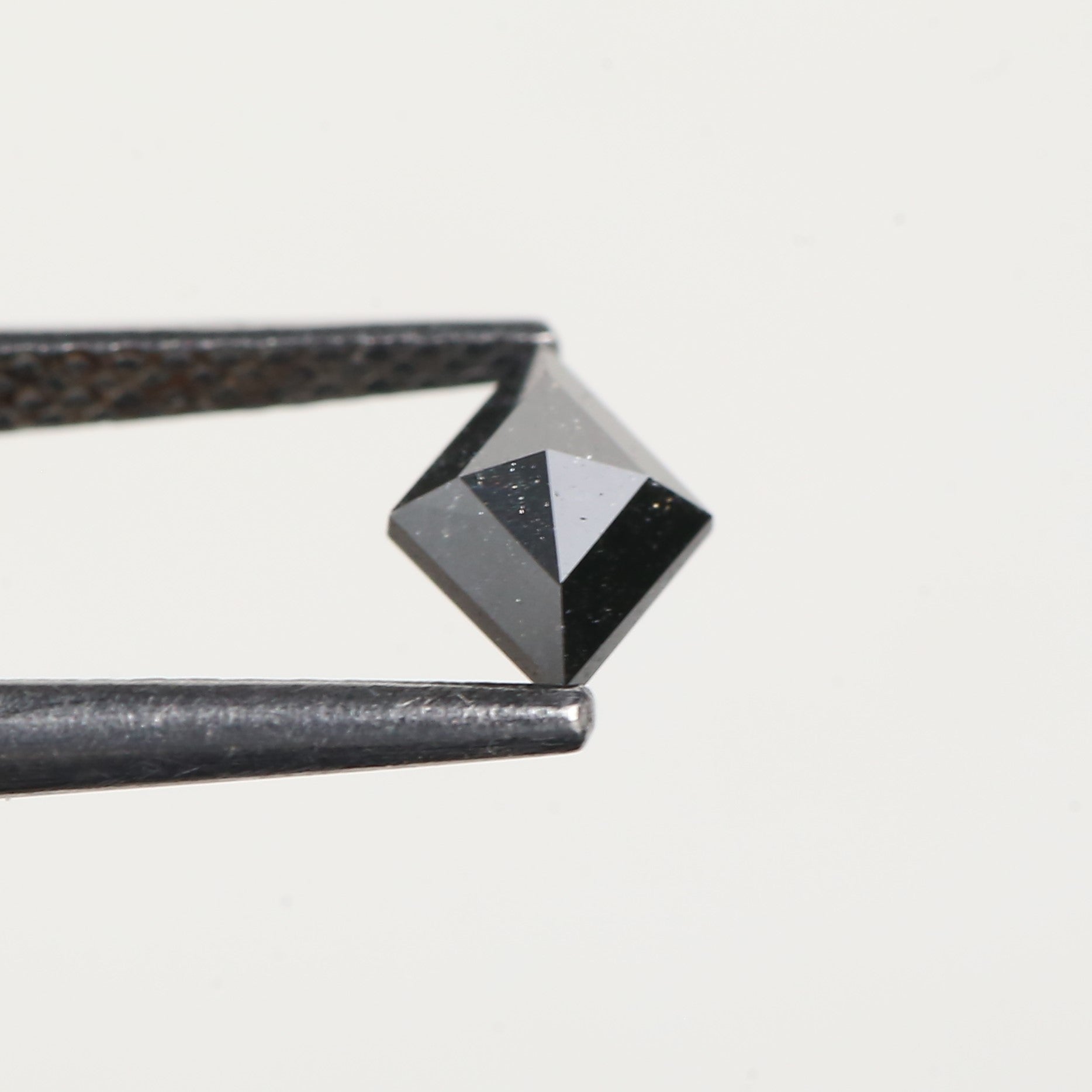 0.55 Carat Lozenge Natural Black Salt and Pepper Loose Diamond 7.2 MM